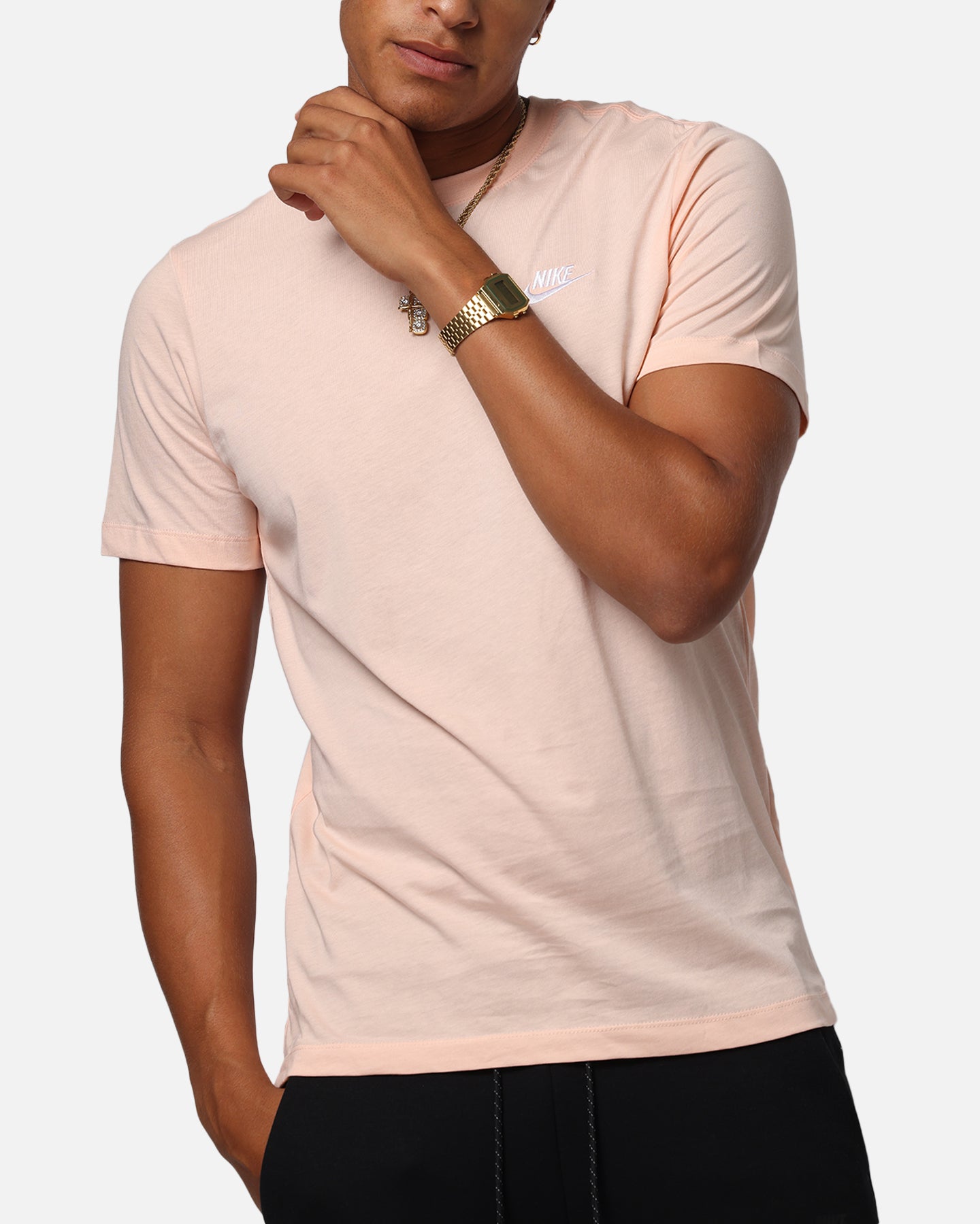 Nike Sportswear Club T-Shirt Coral/White、mySite、zt4zffjzw