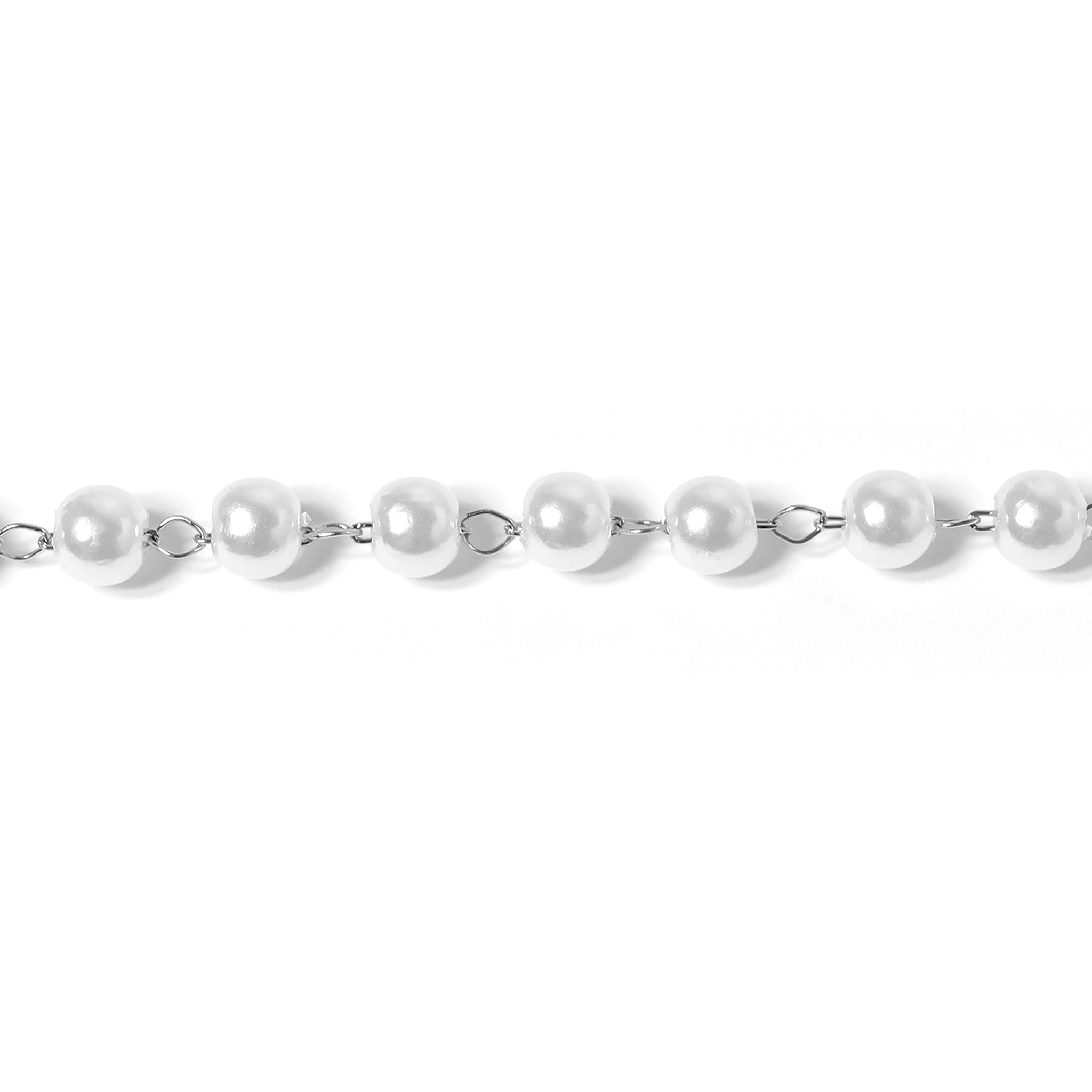 Stainless Steel Faux Pearl Bead Chain By The Foot / SPL1012、mySite、dreamappss