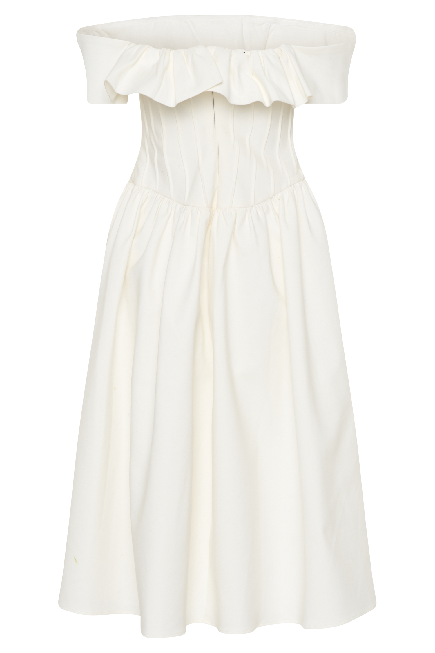 Orla Strapless Cotton Midi Dress - White、mySite、solidvoid
