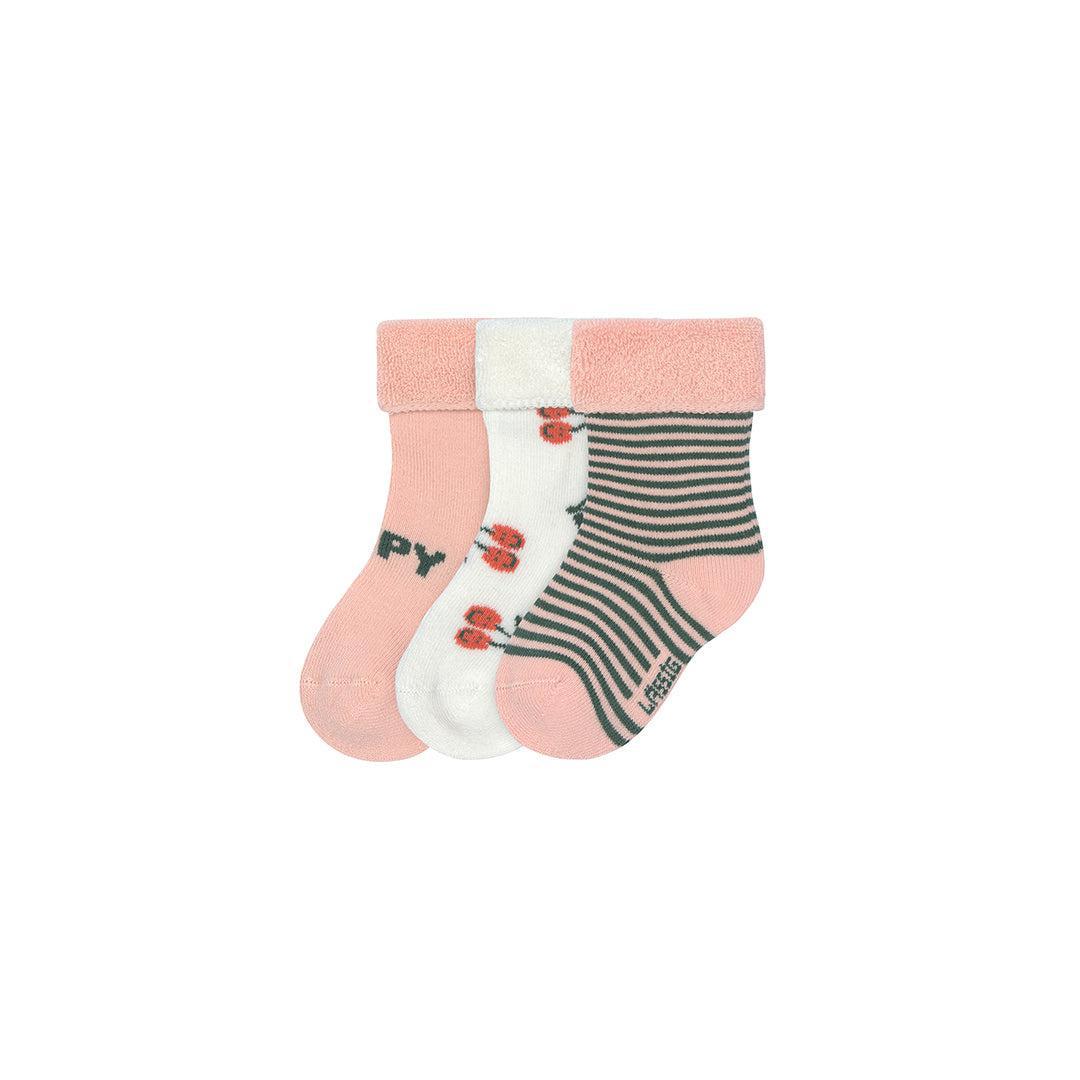  Lassig Terry Socks - 3 Pack - Peach - Cherry、mySite、merchandisen