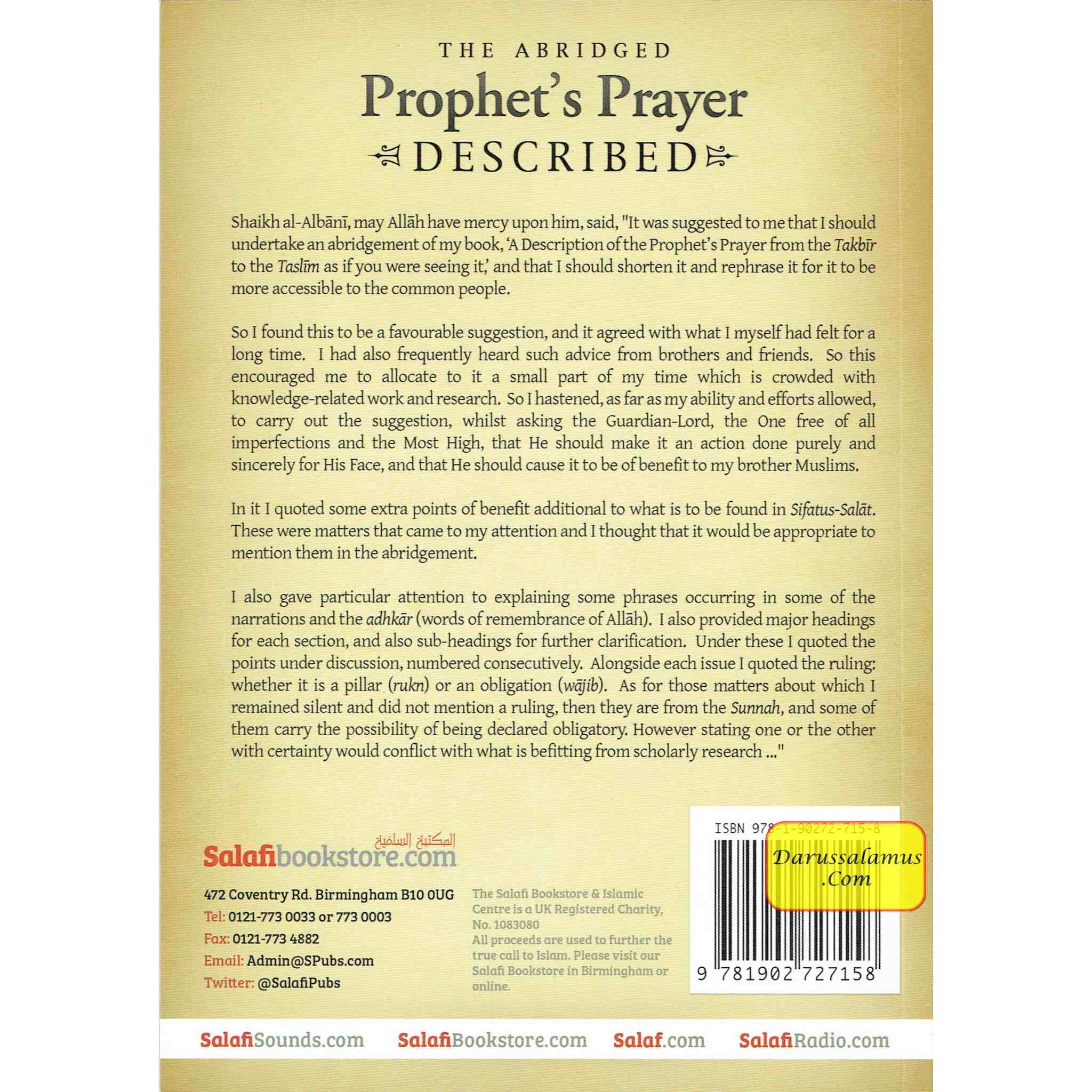 The Abridged of the Prophet’s Prayer Described By Muhammad Naasir Ud-Deen Al-Albaanee、mySite、topwebapps