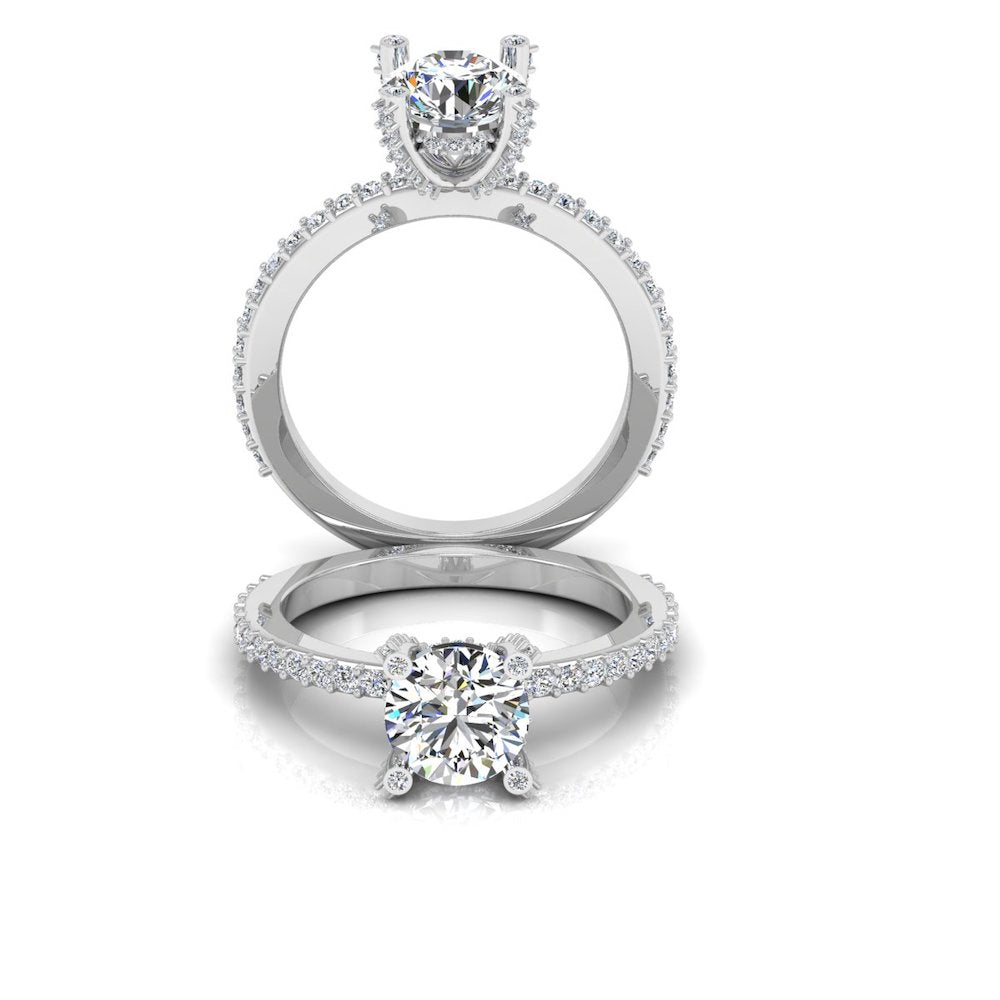 Brilliant Cut Prong & Bezel Moissanite Engagement Ring、mySite、hinf8tx79