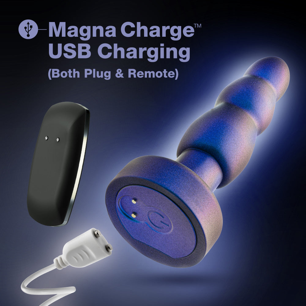 Anal Adventures Matrix By Blush® | Kinetik Plug: Progressing Size With Gyrating Shaft & Rotating Rimmer in Space Age Blue | Made from Pure Puria™ Silicone & IPX7 Waterproof、mySite、bottomscart