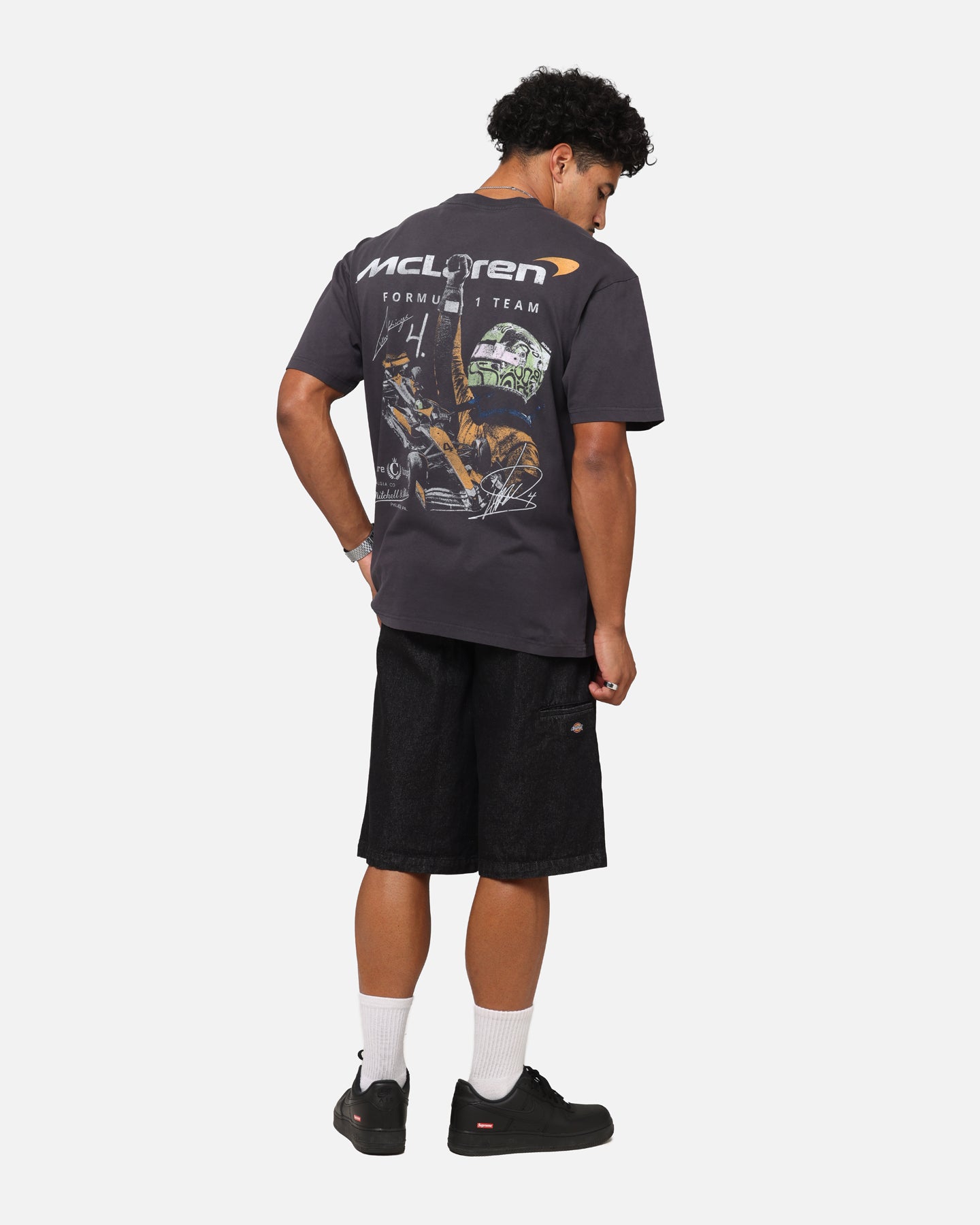 Mitchell & Ness X Mclaren Lando Norris Victory T-Shirt Faded Black、mySite、zt4zffjzw