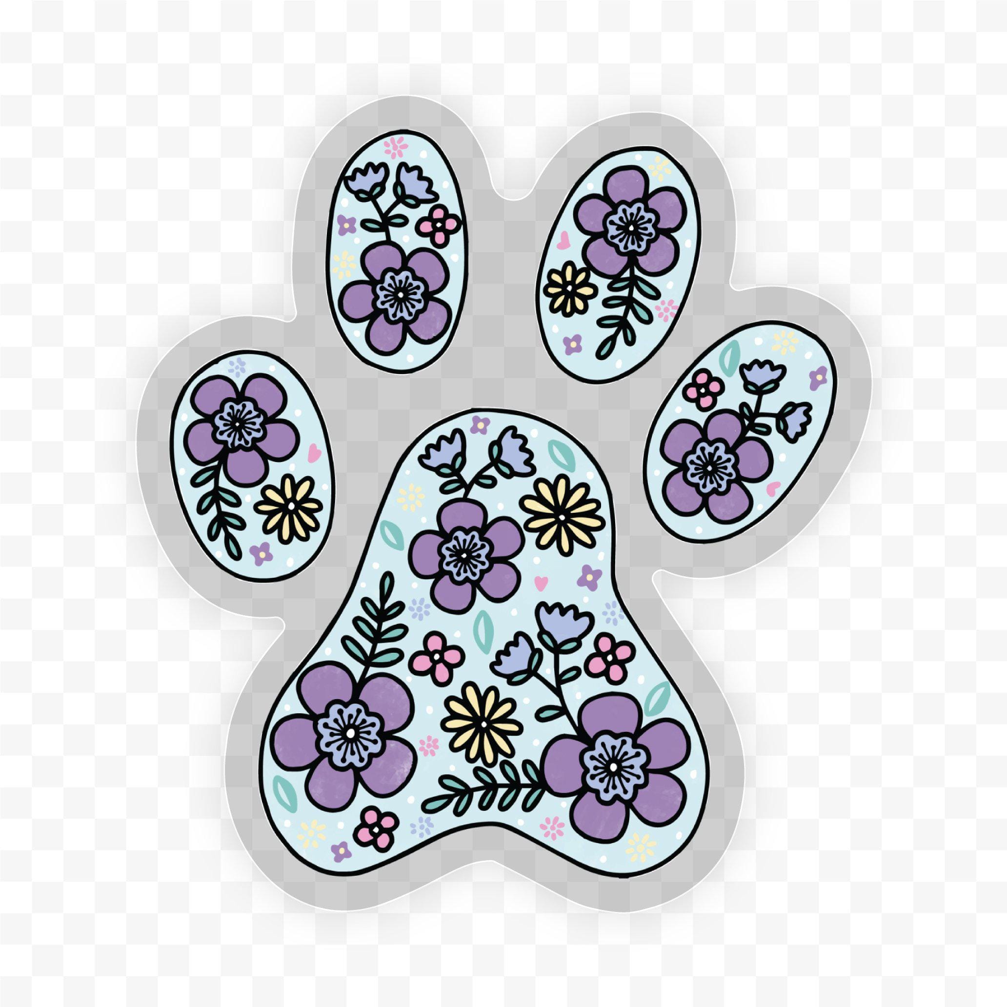  Paw Print Clear Sticker、mySite、elrpsem3k