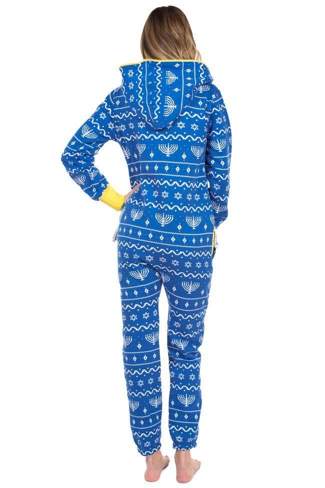 Unisex Blue Hanukkah Jumpsuit - by Tipsy Elves - (Sizes XS - 3XL)、mySite、topwebapps