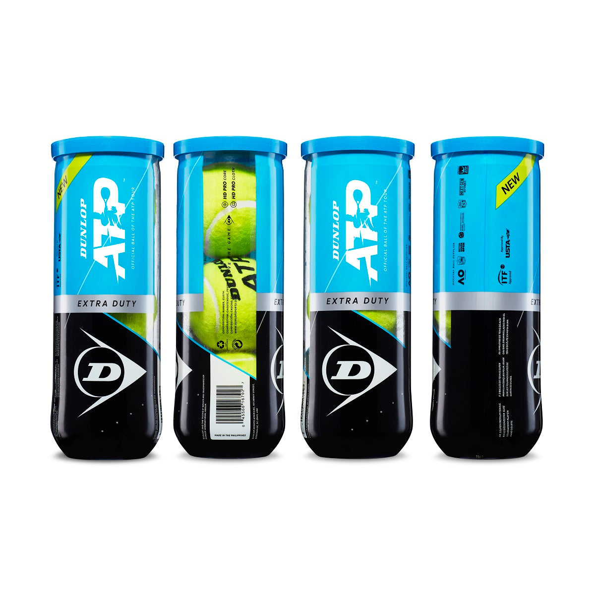 Dunlop ATP Extra Duty Tennis Balls – 24 Can Case