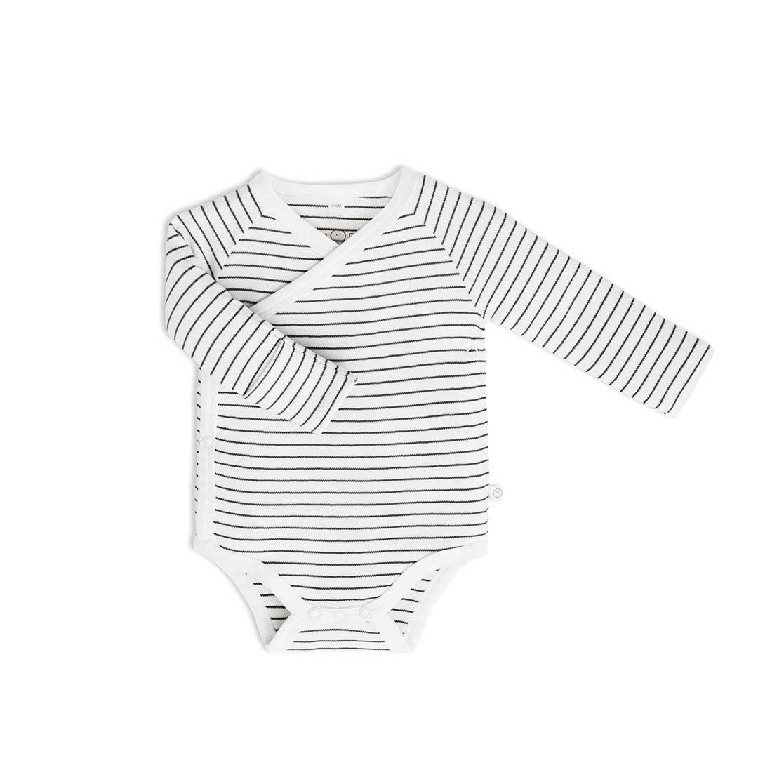  MORI Long Sleeve Kimono Bodysuit - Grey Stripe、mySite、merchandisen