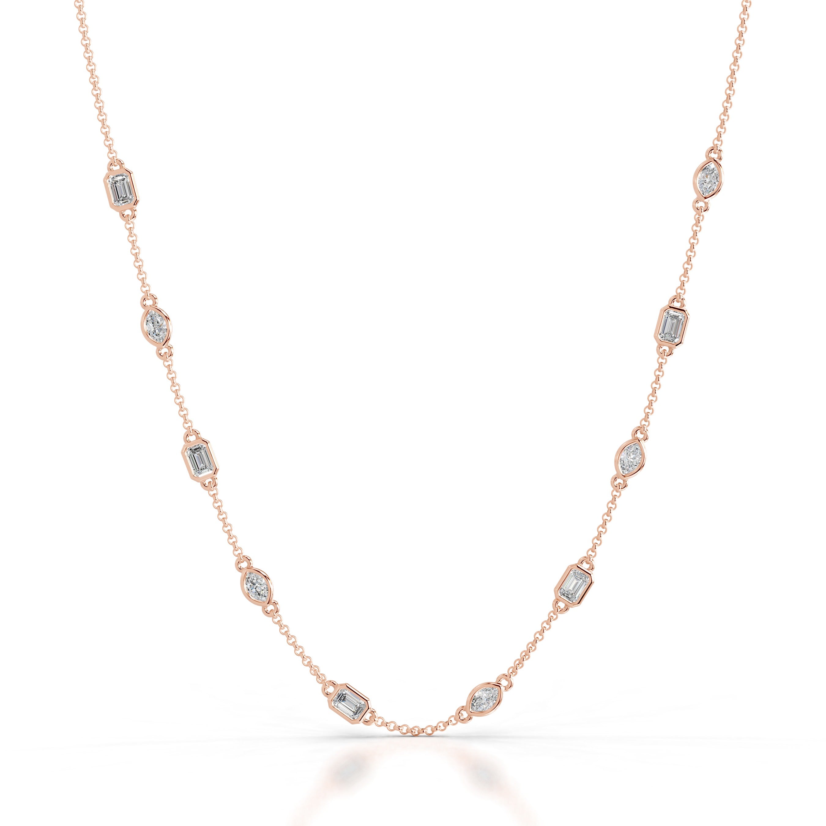 Leonie Diamond Collier - 14K Rose Gold、mySite、hinf8tx79