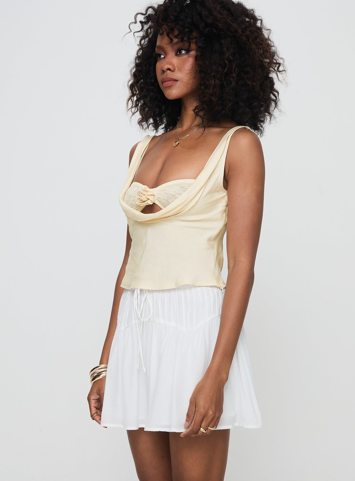 Cherry On Top Mini Skirt White、mySite、solidvoid