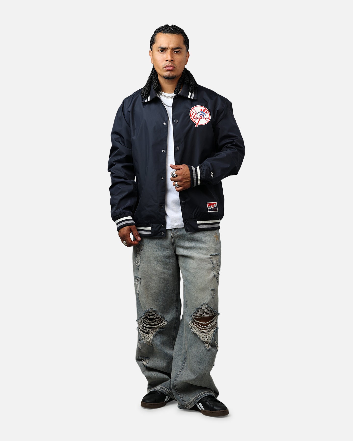 New Era New York Yankees Throwback Jacket Navy、mySite、zt4zffjzw