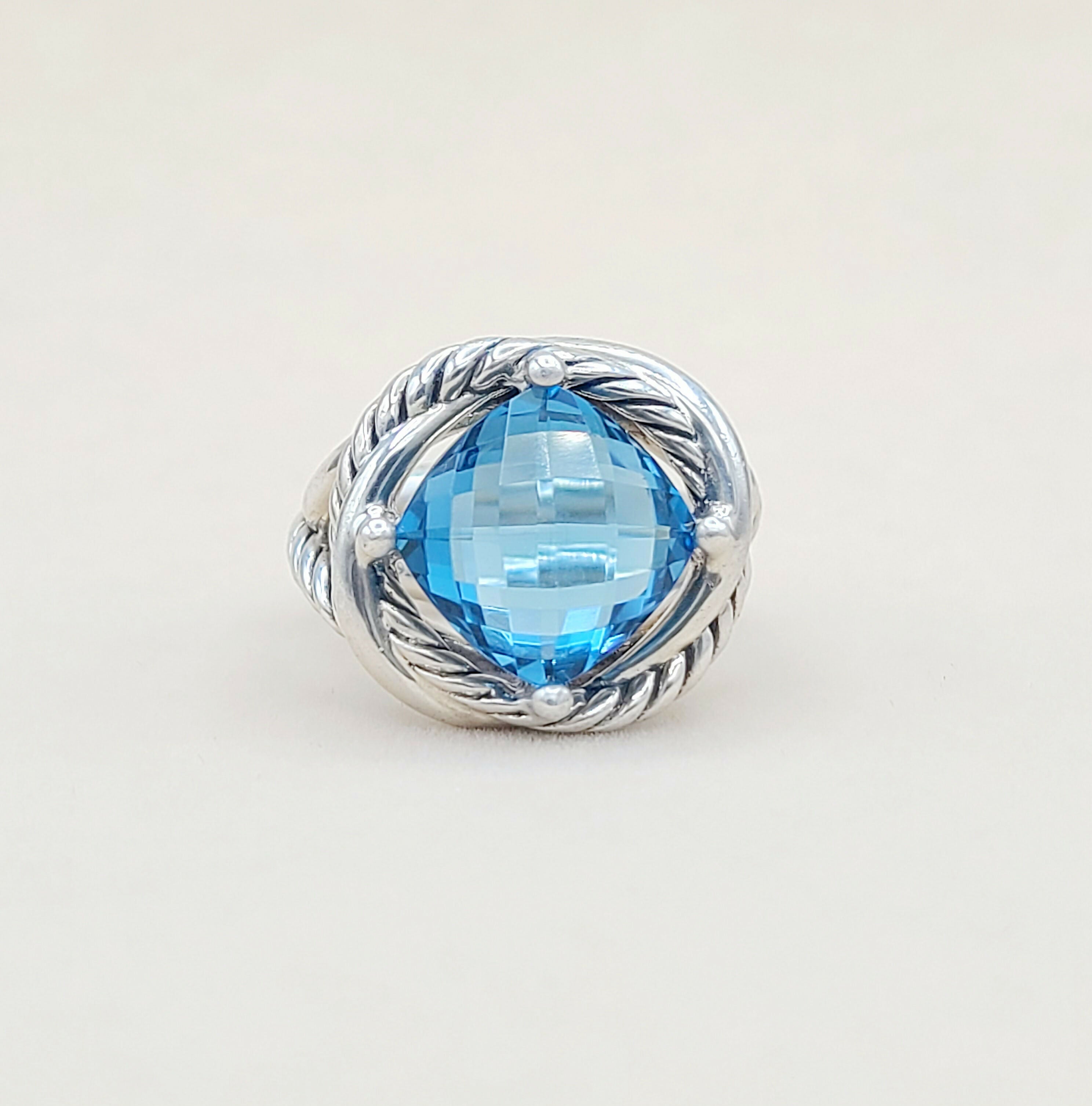 David Yurman Infinity Ring 11mm Blue Topaz、mySite、hinf8tx79