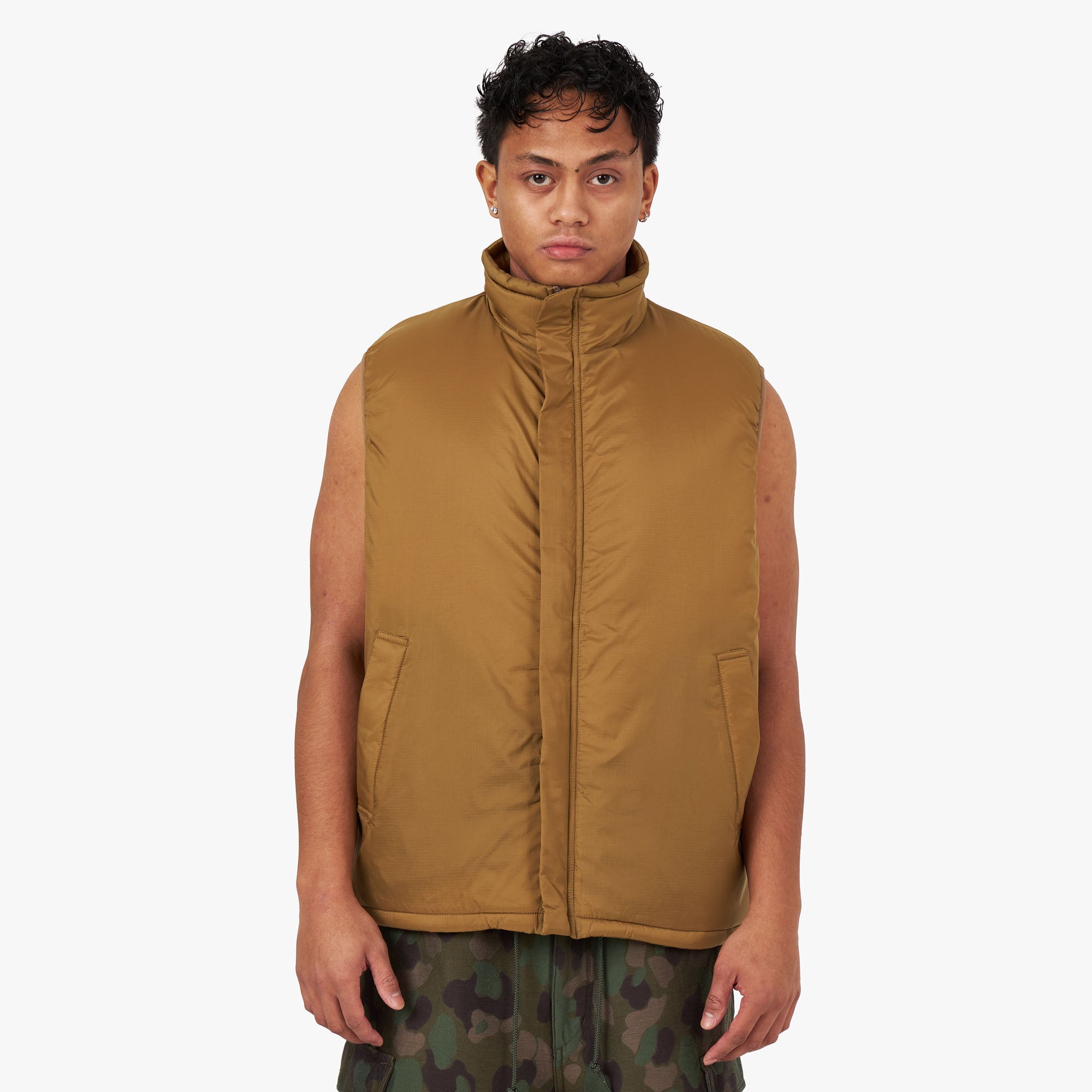  BEAMS PLUS MIL Puff Vest / Khaki、mySite、merchandisen