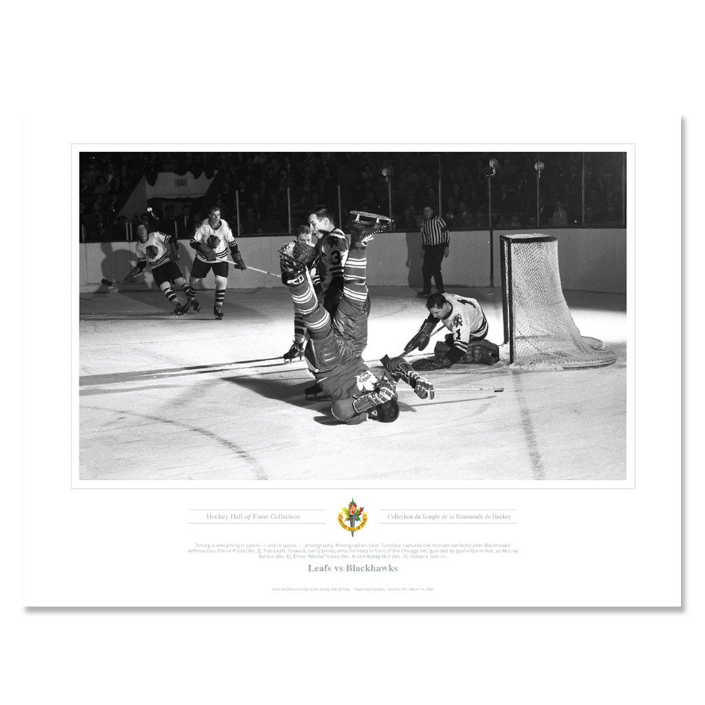 Toronto Maple Leafs Memorabilia - Hockey Flip Black & White Classic - 12 x 16 Print