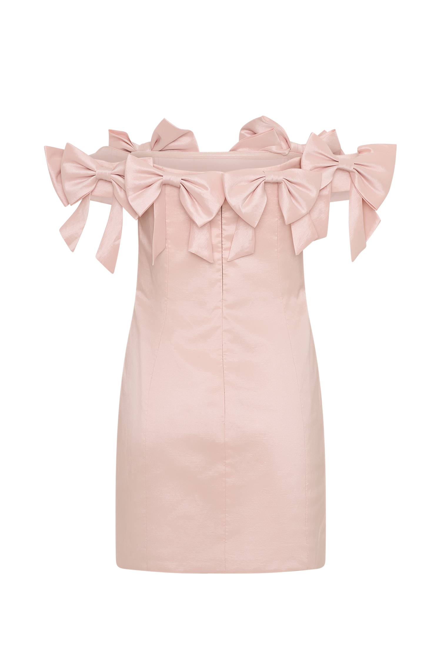 Rose Strapless Bow Mini Dress - Powder Pink、mySite、solidvoid