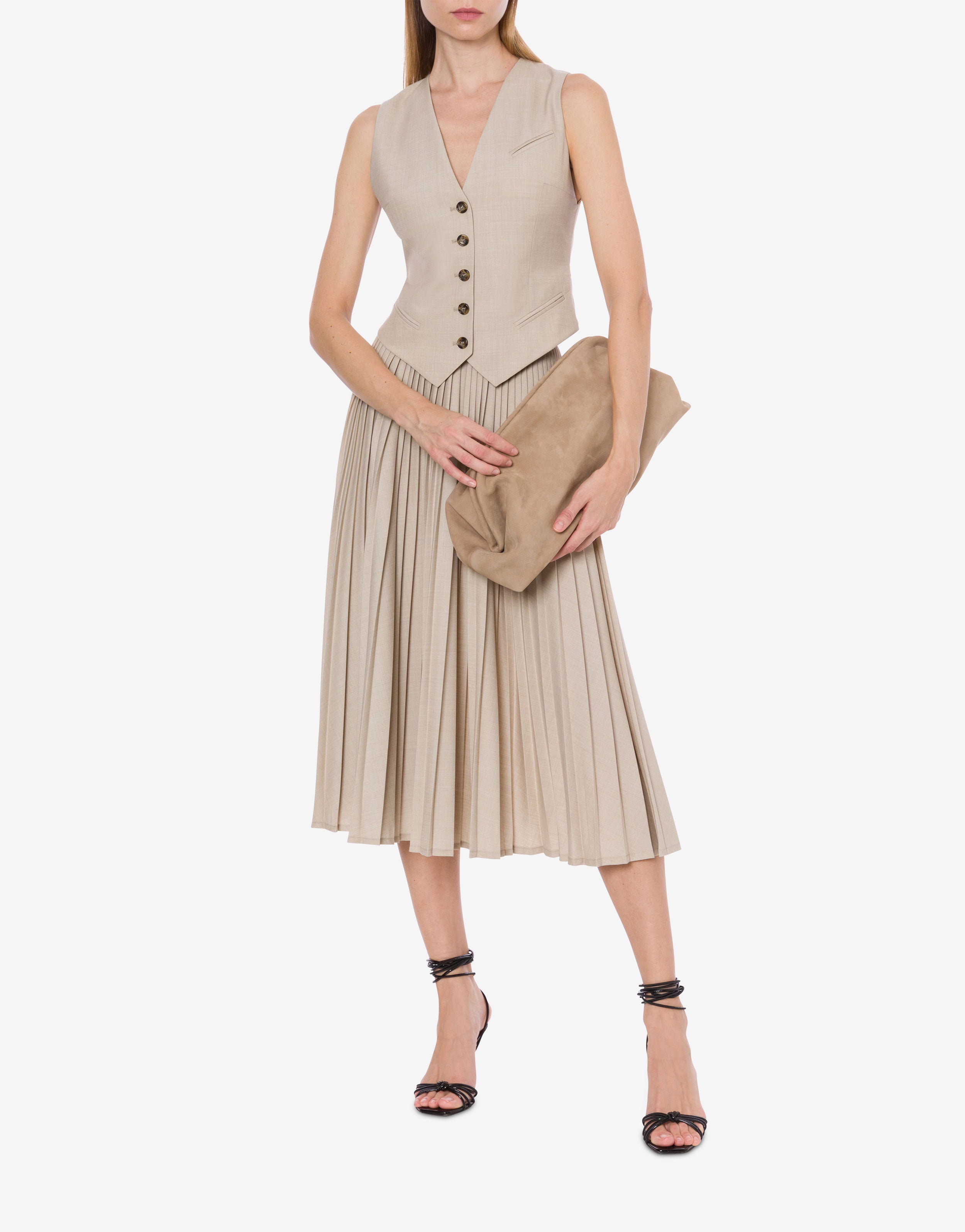 Gilet in fresco di misto lana、mySite、aoinhome