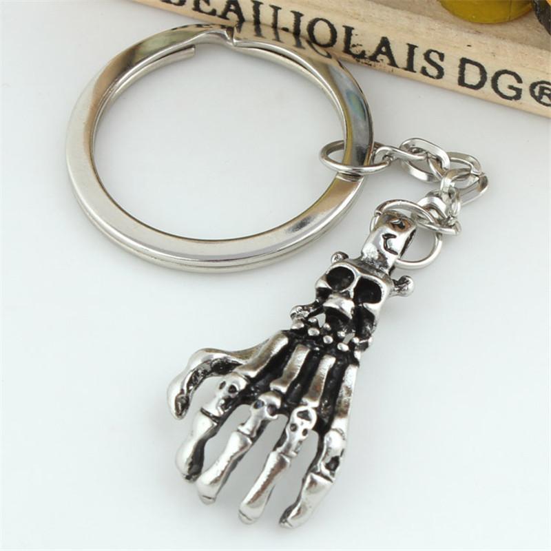 Sparkling Skull Keyring and Punk Style Hand-Bone with Claws-Scary Cute!、mySite、g9winljtr