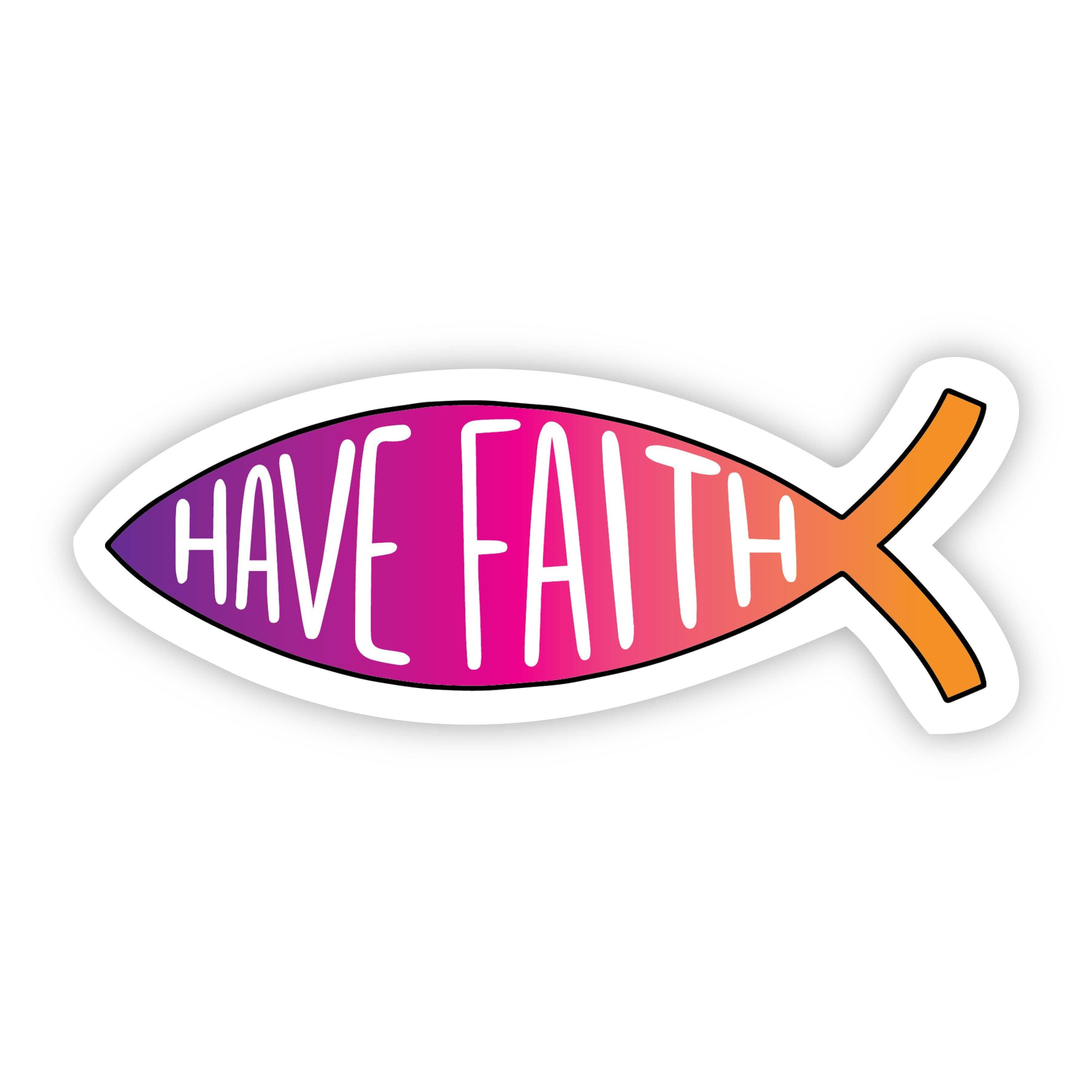  Have Faith Multicolor Ichthys Sticker、mySite、elrpsem3k