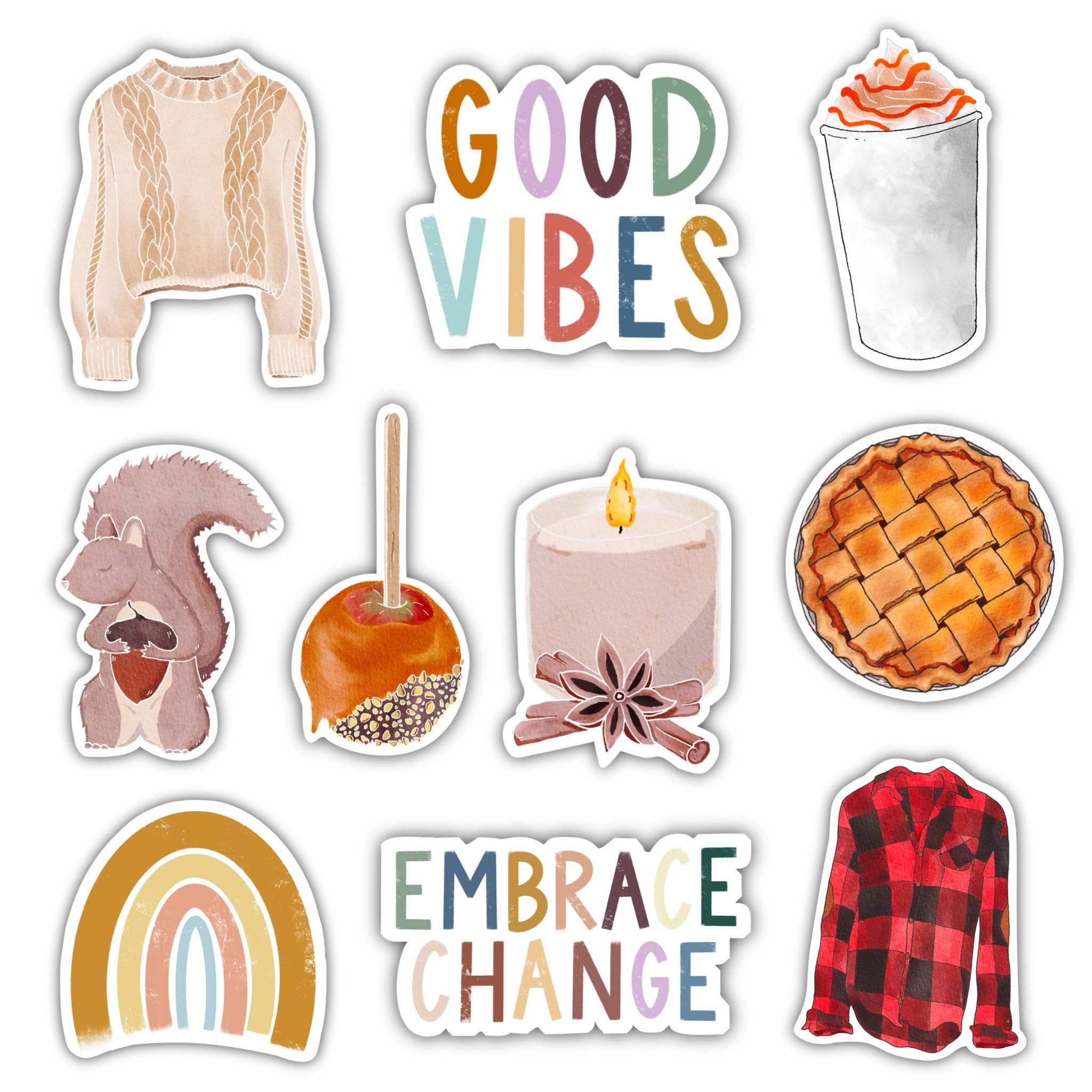  Cozy Vibes Sticker 10 Pack、mySite、elrpsem3k