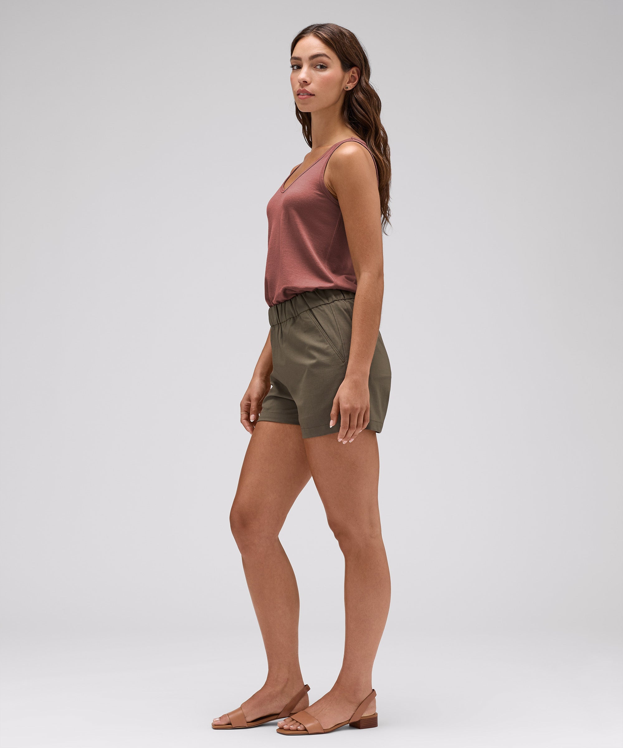 Women's Relaxed Merino V-Neck Tank、mySite、noshort