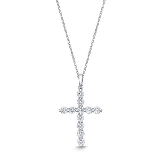 Memoire Single Prong Diamond Cross Pendant、mySite、hinf8tx79