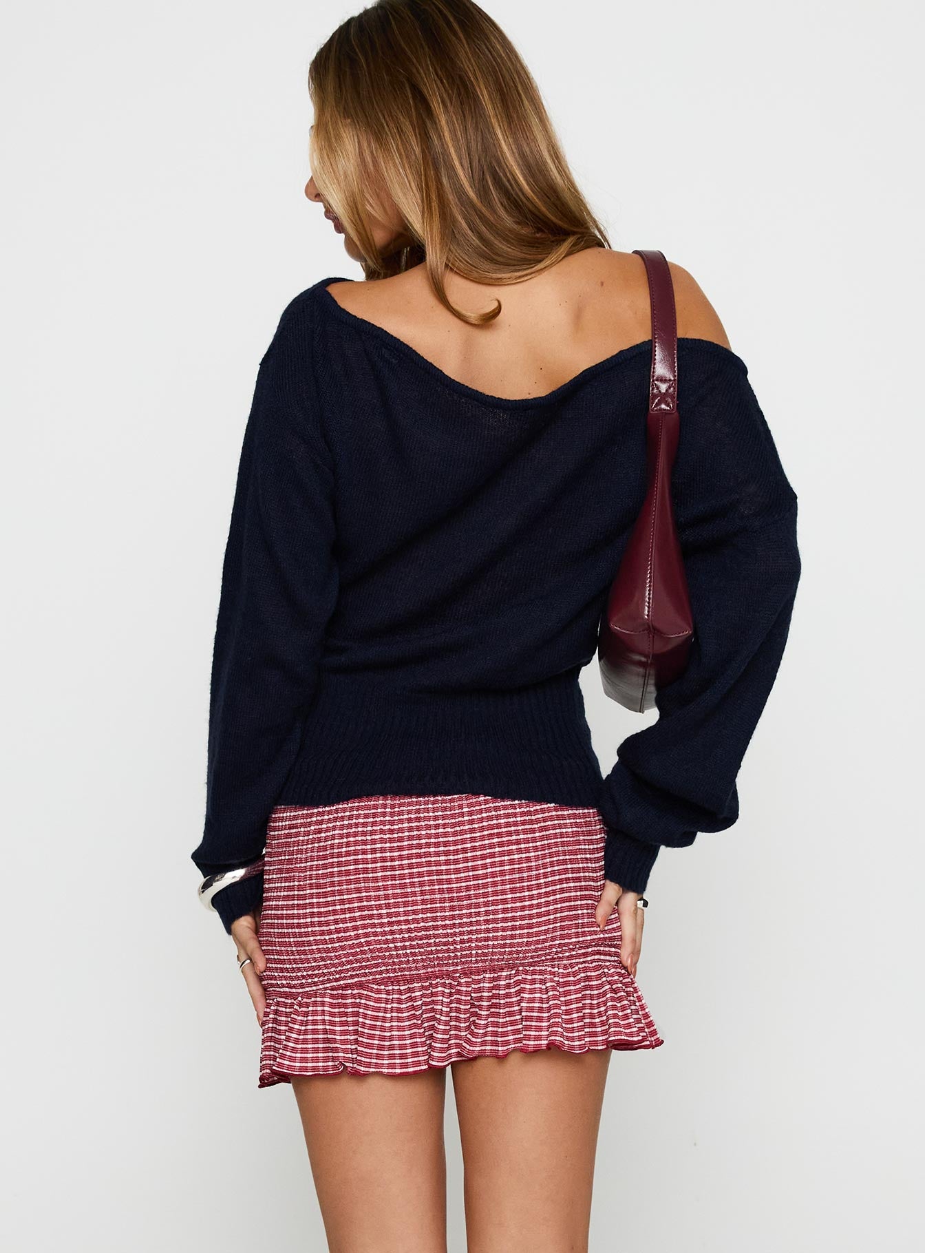 Growing Up Frill Detail Mini Skirt Red Check、mySite、solidvoid