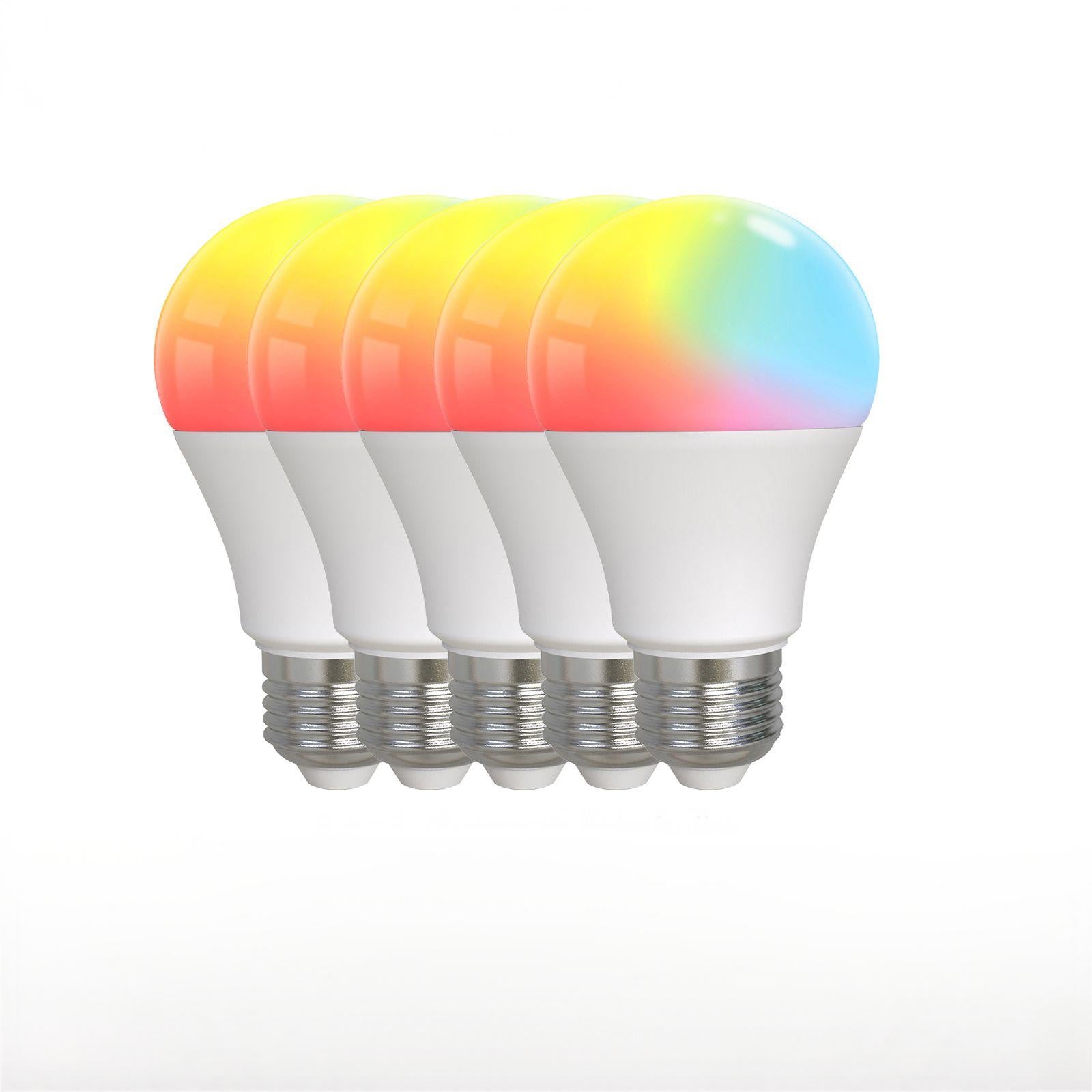 Smart Bluetooth Led Bulb Dimmable Light 9W E27 Bulbs Color Adjustable Works With Alexa、mySite、fannypackpong
