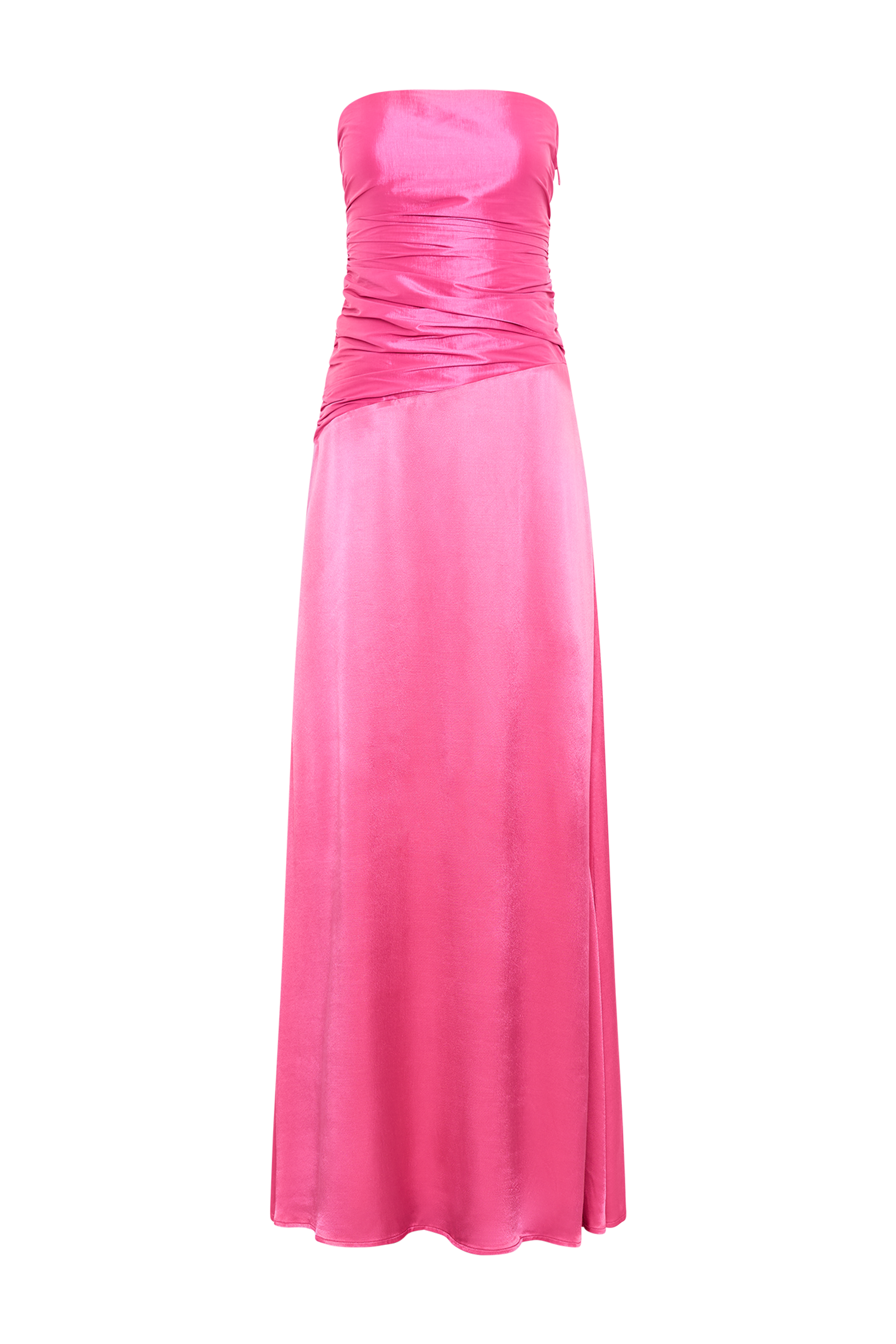 Serena Strapless Taffeta Maxi Dress - Crimson Pink、mySite、solidvoid