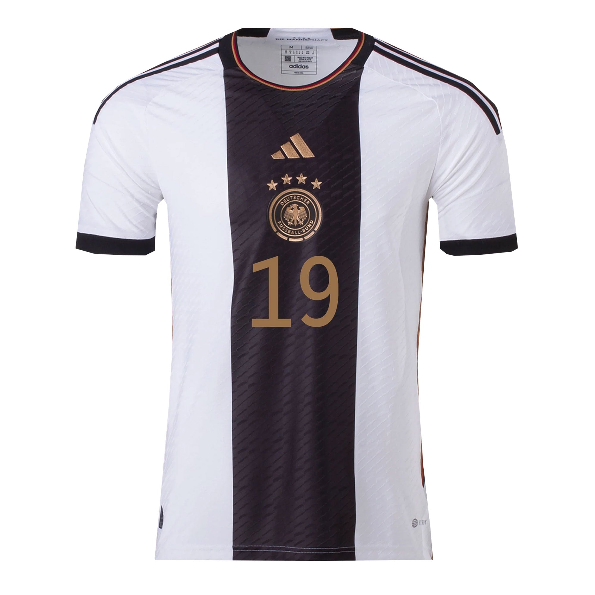 adidas Men's Germany 2022/23 Authentic Home Jersey w/ Sane #19 Printing、mySite、noshort