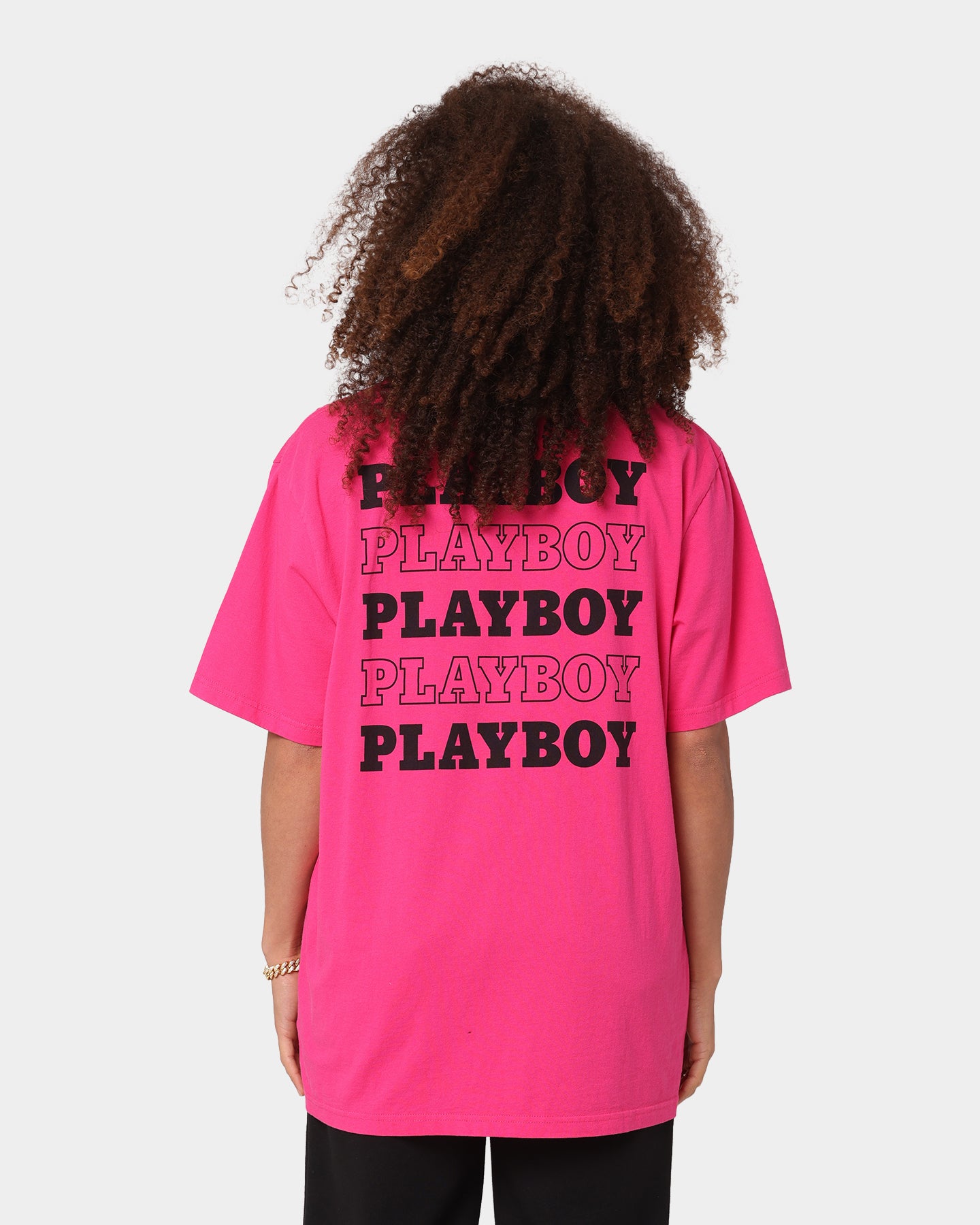 Playboy Stack T-Shirt Hot Pink、mySite、zt4zffjzw