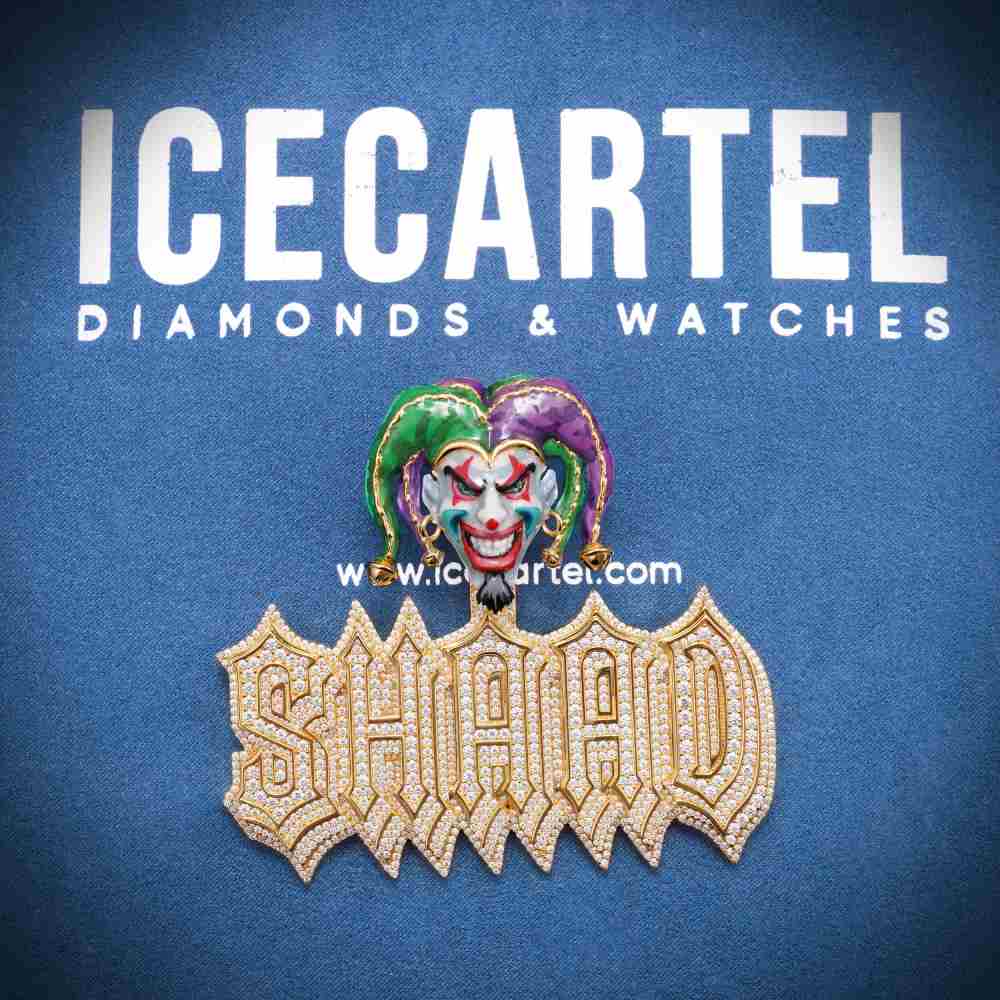 Custom Moissanite SHAAD Pendant 14K Yellow Gold、mySite、hinf8tx79