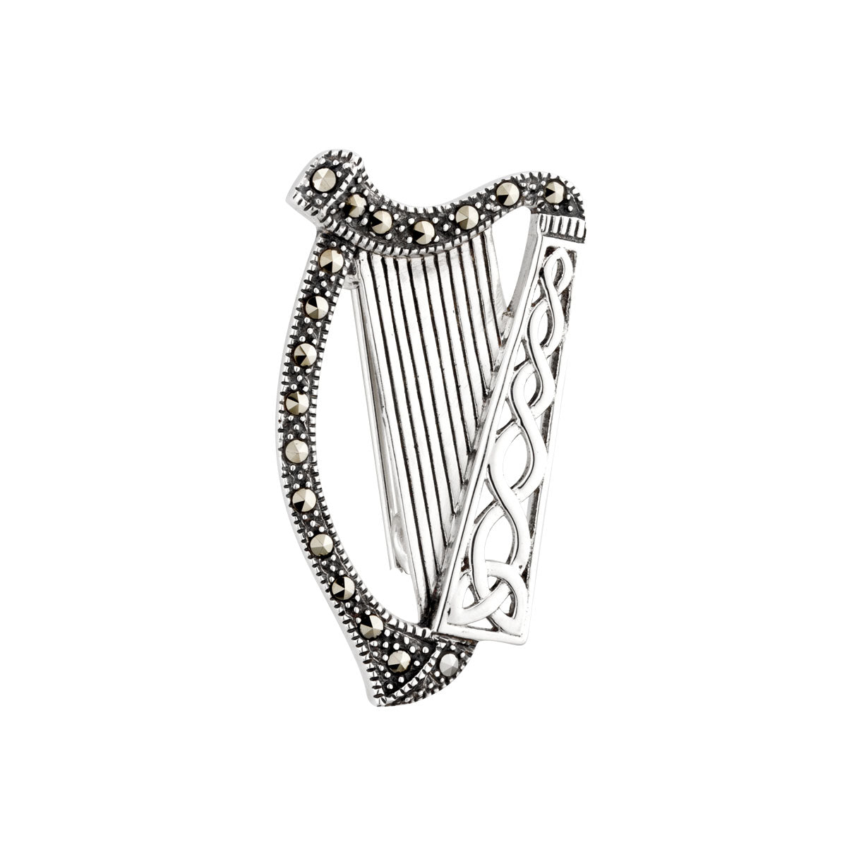 Silver Marcasite Harp Brooch、mySite、botmansion