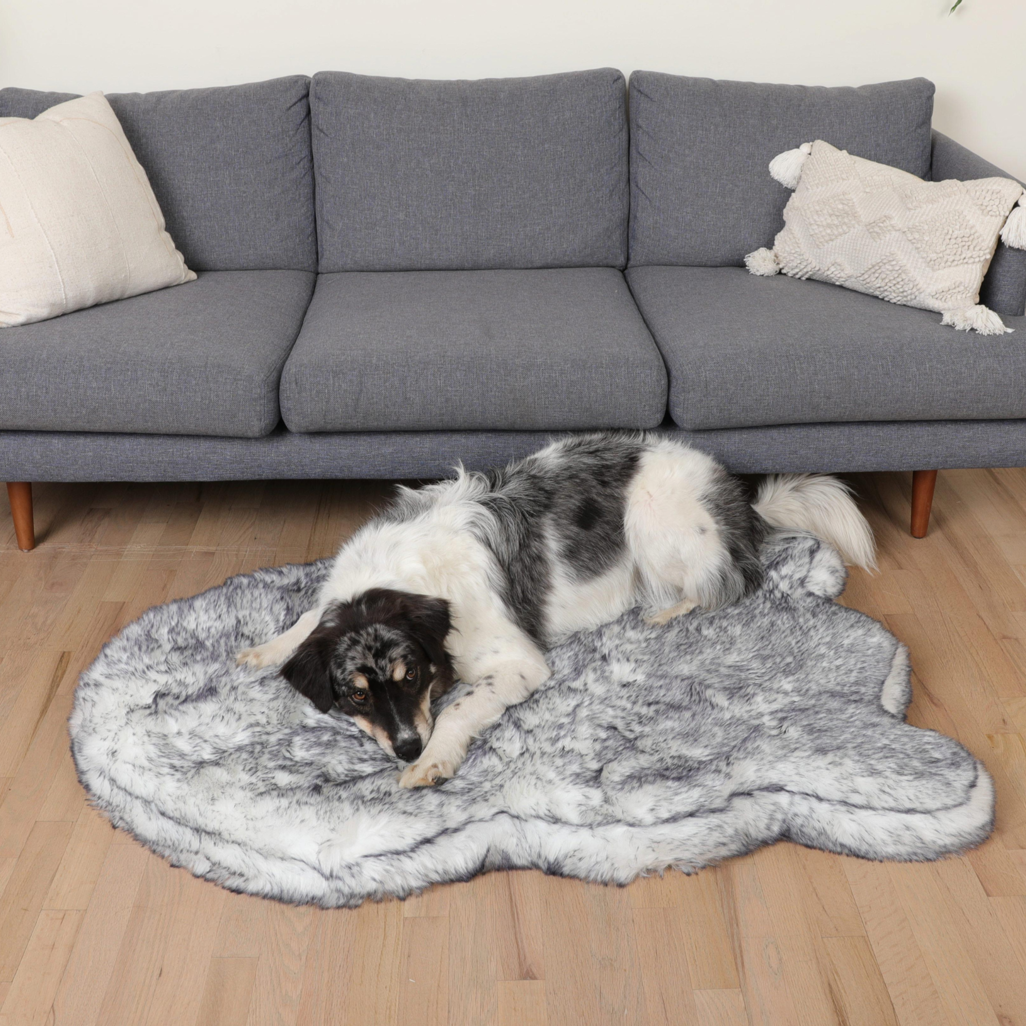 PupRug™ Luxe Faux Fur Orthopedic Dog Bed - Ultra Plush Arctic Fox、mySite、solidvoid