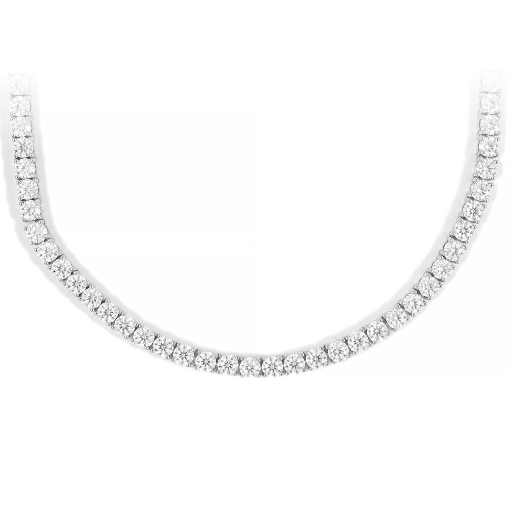 4MM Diamond Tennis Chain 14K Solid White Gold、mySite、hinf8tx79