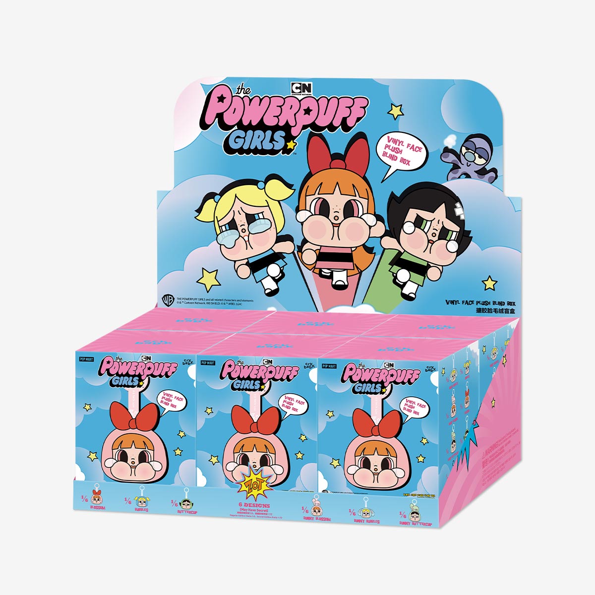  Crybaby x Powerpuff Girls Series - Vinyl Face Plush - Display (6 pcs)、mySite、greenlandpopulation
