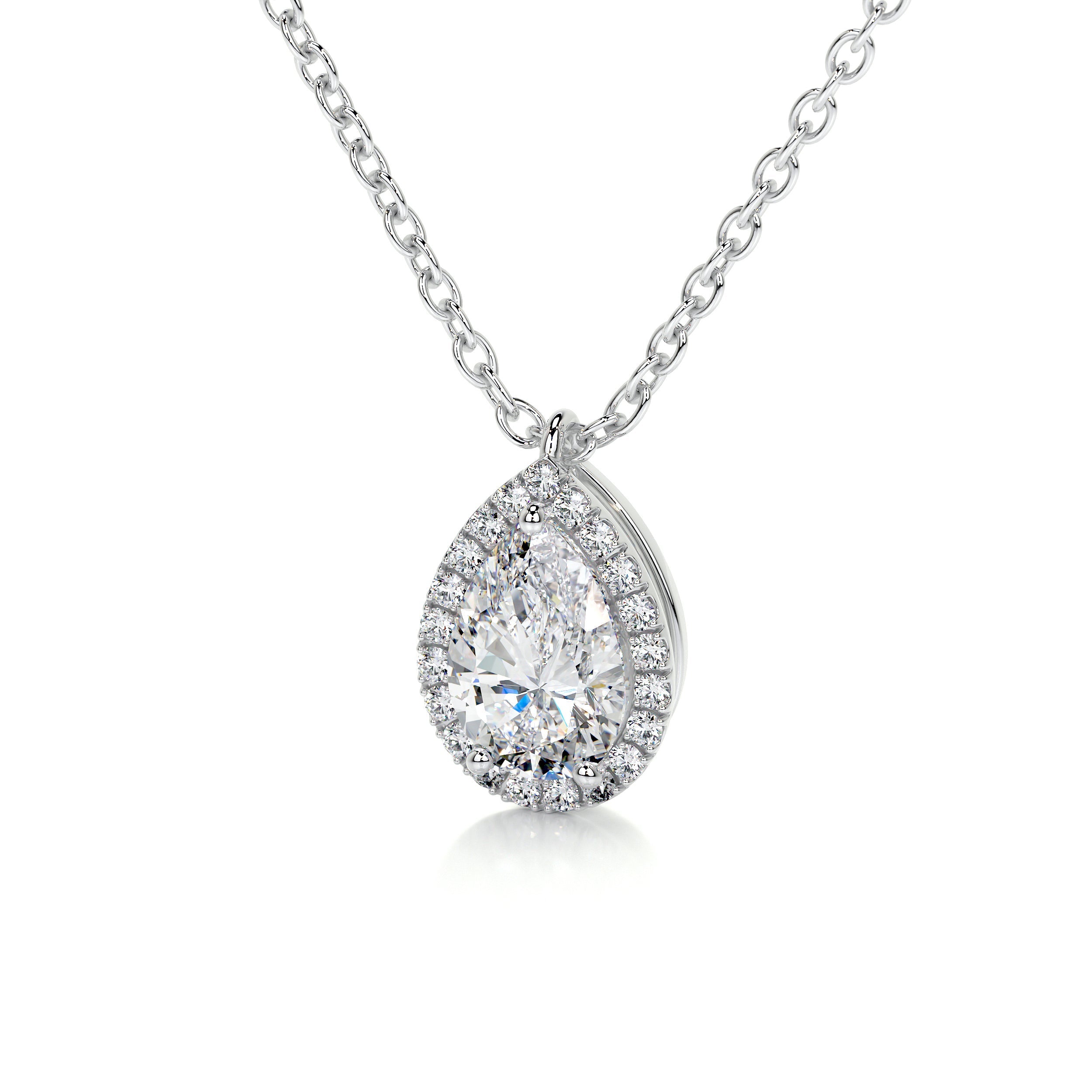 Petit Nancy Lab Grown Diamond Pendant -14K White Gold、mySite、hinf8tx79