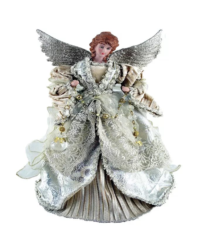 16 Gilded Angel Tree Topper Hand painted Hand crafted、mySite、g9winljtr