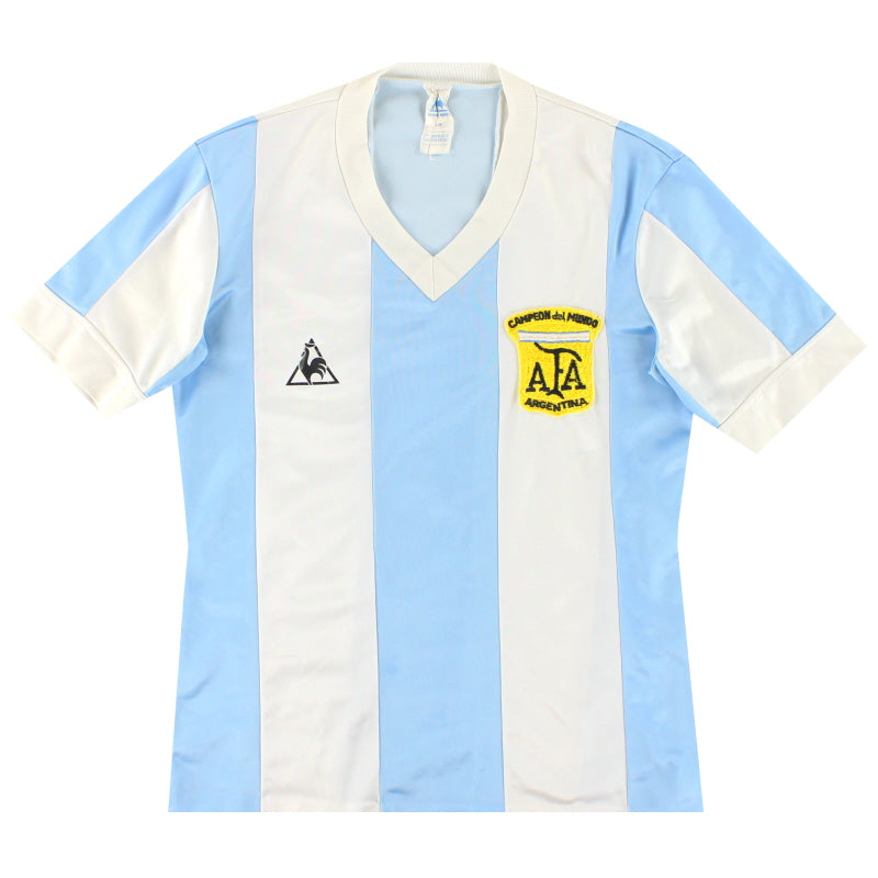 1984-86 Argentina Le Coq Sportif 'Campeon Del Mundo' Home Shirt Y、mySite、sh1984-86 Argentina Le Coq Sportif 'Campeon Del Mundo' Home Shirt Y、mySite、glenpowelloop_name
