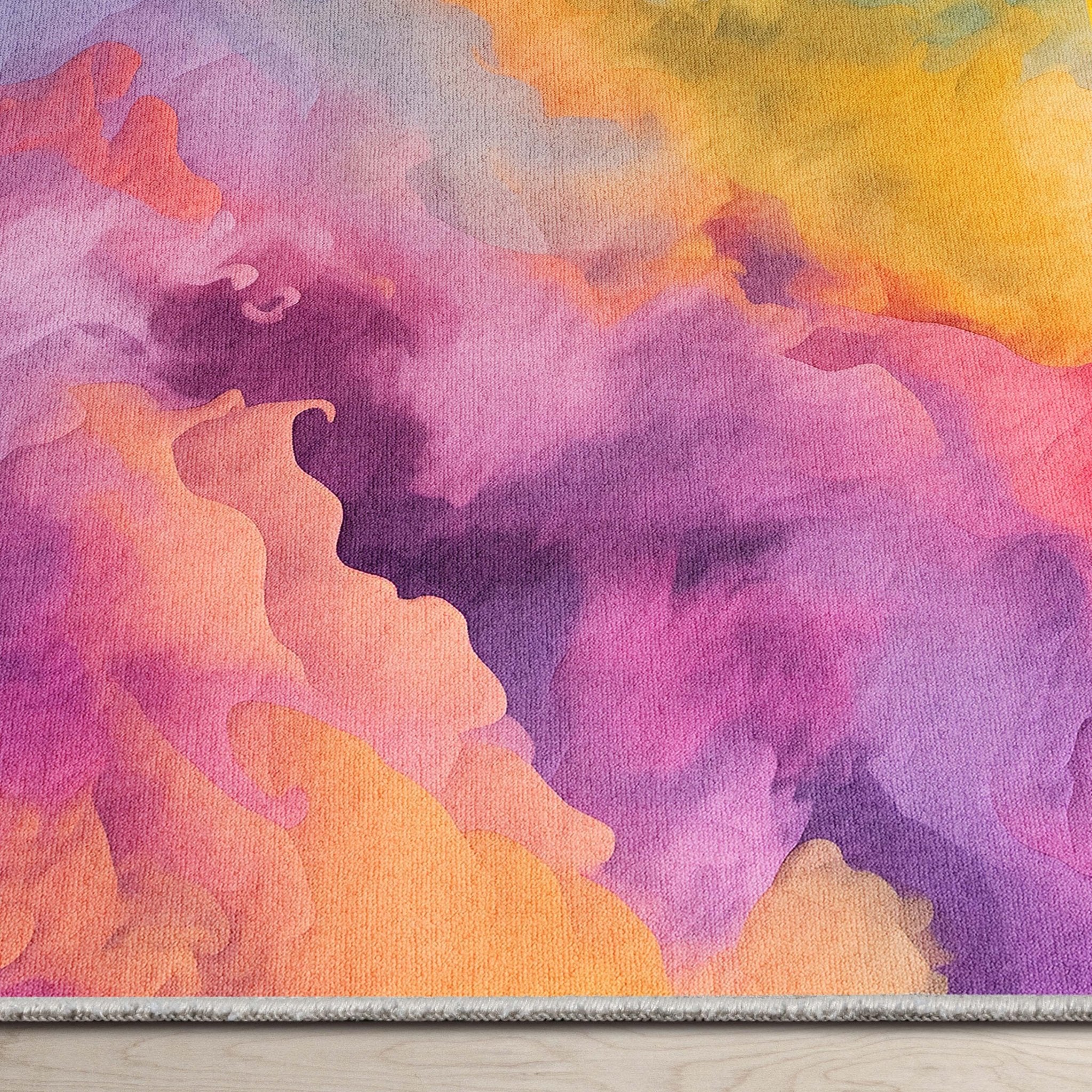 Crayola Modern Dreamy Clouds Whimsical 5' x 7' Multi Color Area Rug By Well Woven、mySite、gigharbornorthrealestate