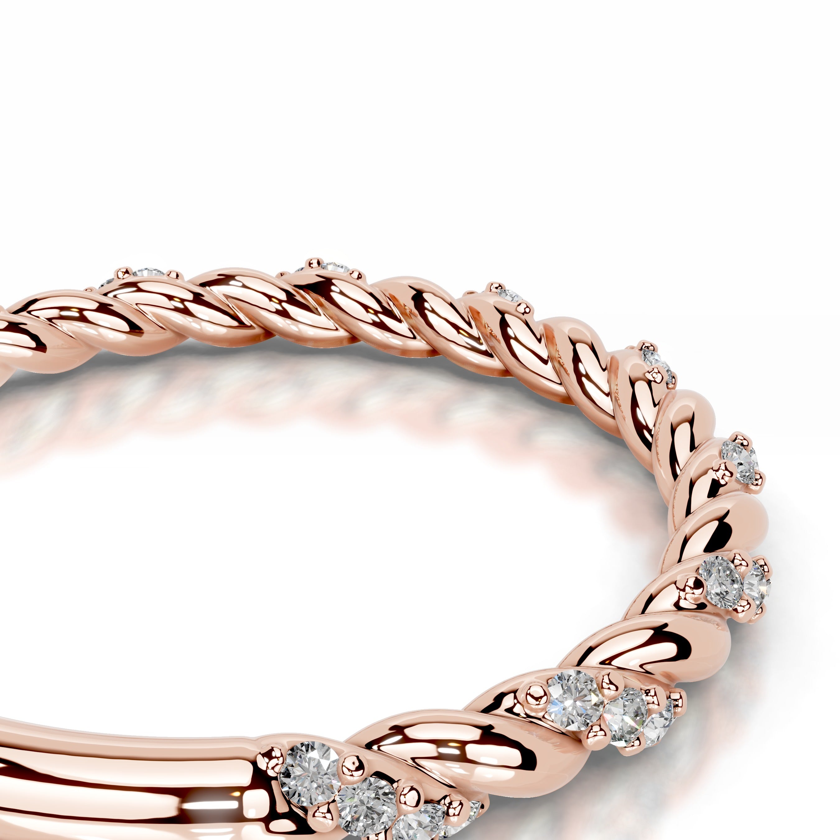 Sunniva Diamond Wedding band - 14K Rose Gold、mySite、hinf8tx79
