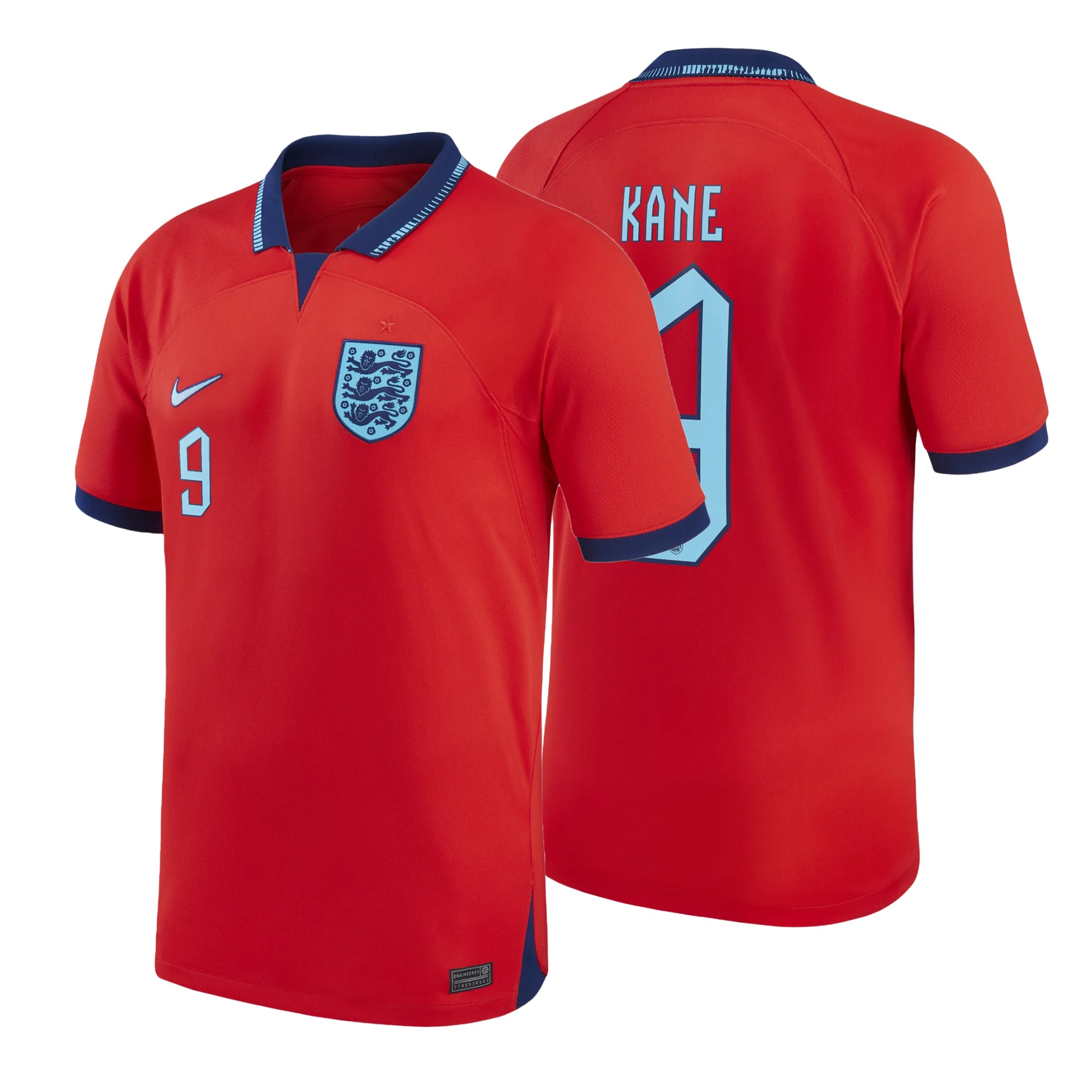 Nike Men's England 2022/23 Dri-FIT ADV Away Jersey w/ Kane #9 Printing、mySite、bottomscart