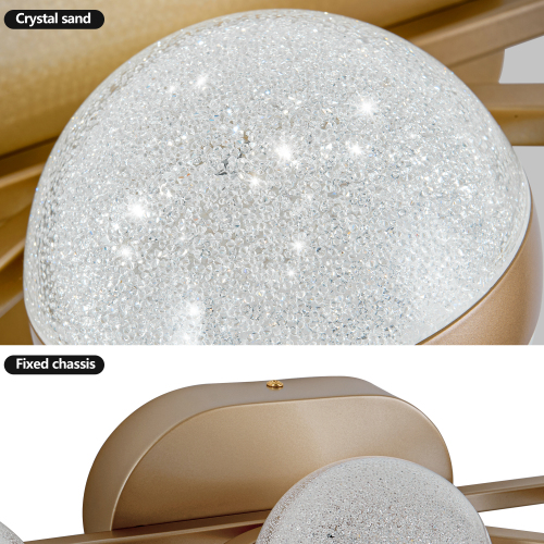 (Same as W134067503/L2001) 28" Golden Minimalist LED Bathroom Vanity Light with Crystal Sand Acrylic Shades, 4-Light Wall Mounted Decorative Lighting Fixture, Suitable for Bathroom Vanity Mirror、、eastwooduniform