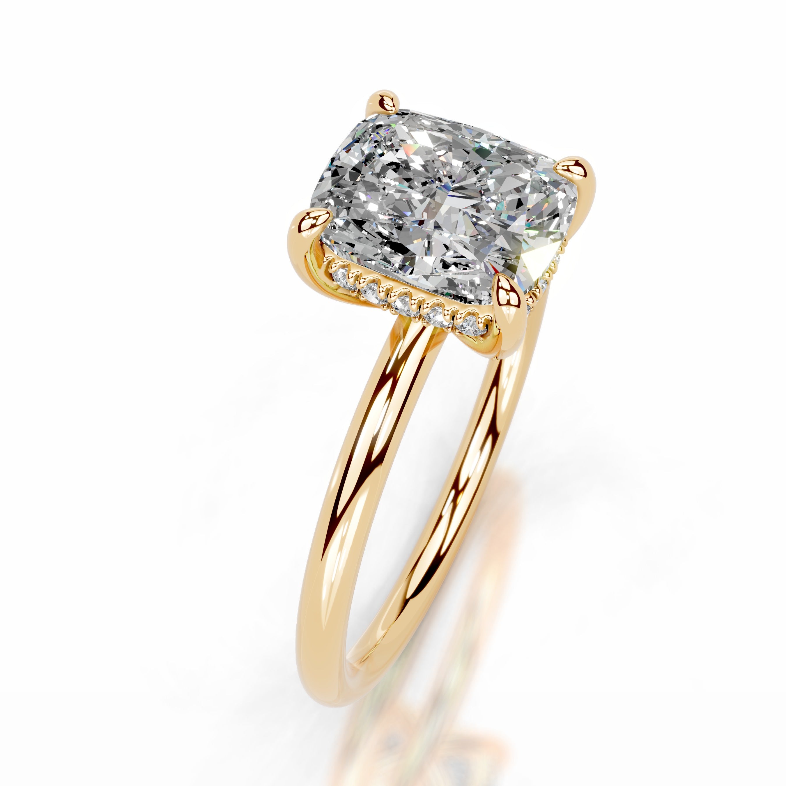 Willow Moissanite & Diamond Ring - 18K Yellow Gold、mySite、hinf8tx79