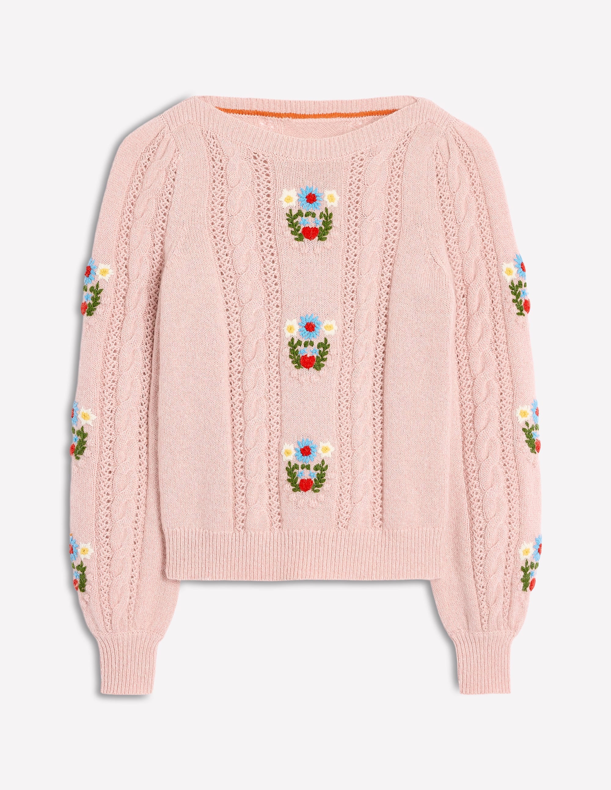  Fluffy Embroidered Jumper-Soft Lavender Pink、mySite、ashleygrahame