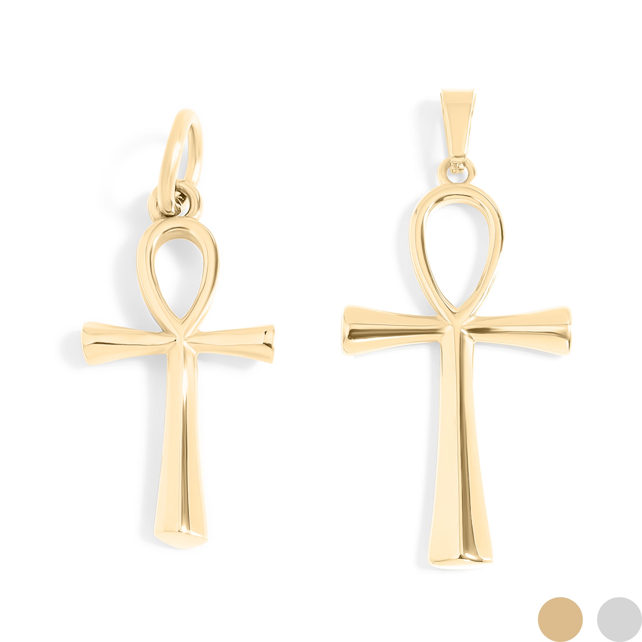 18K Gold PVD Stainless Steel Small Ankh Charm / PDL0257、mySite、dreamappss
