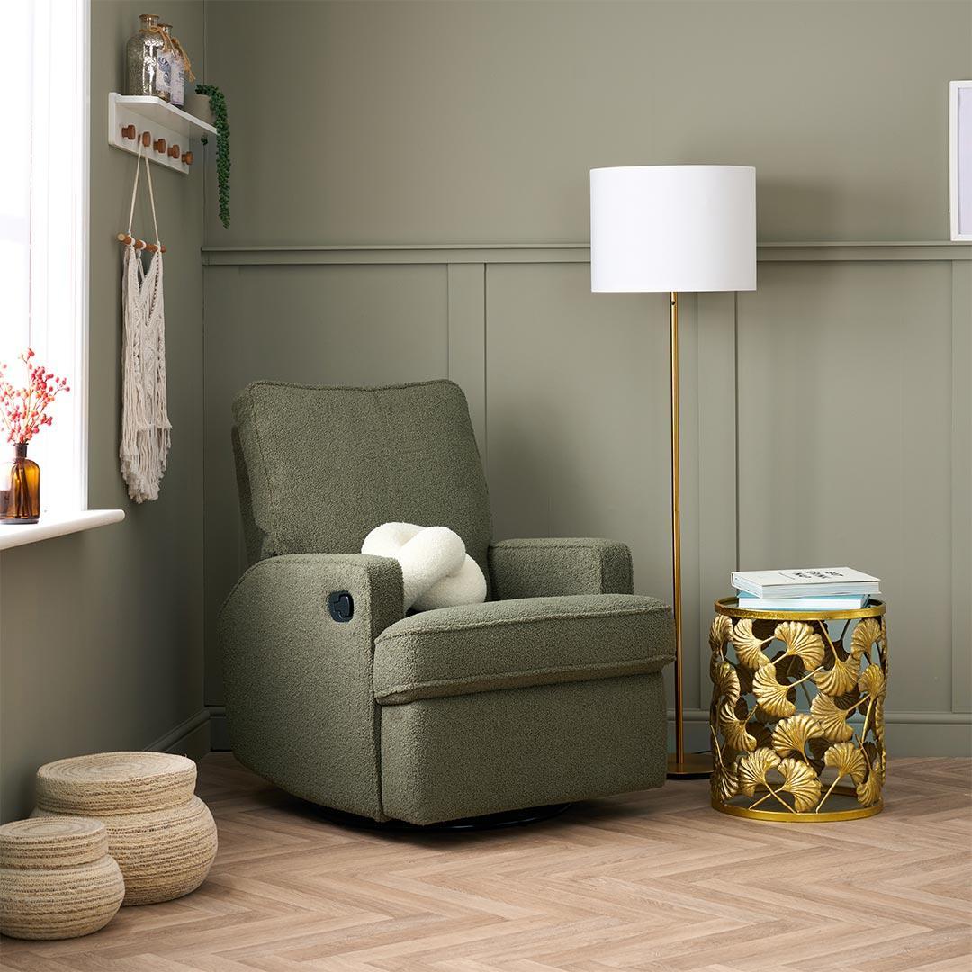  Obaby Madison Manual Recliner Chair - Teddy Fabric Olive、mySite、merchandisen