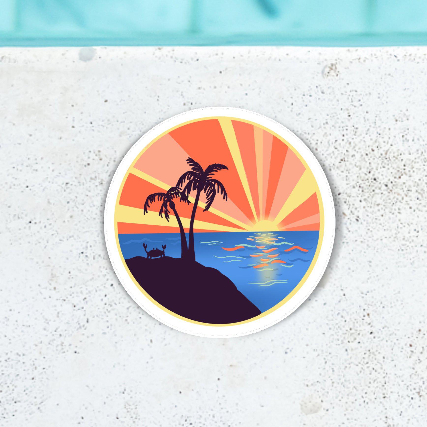  Ocean Sunset Sticker、mySite、elrpsem3k