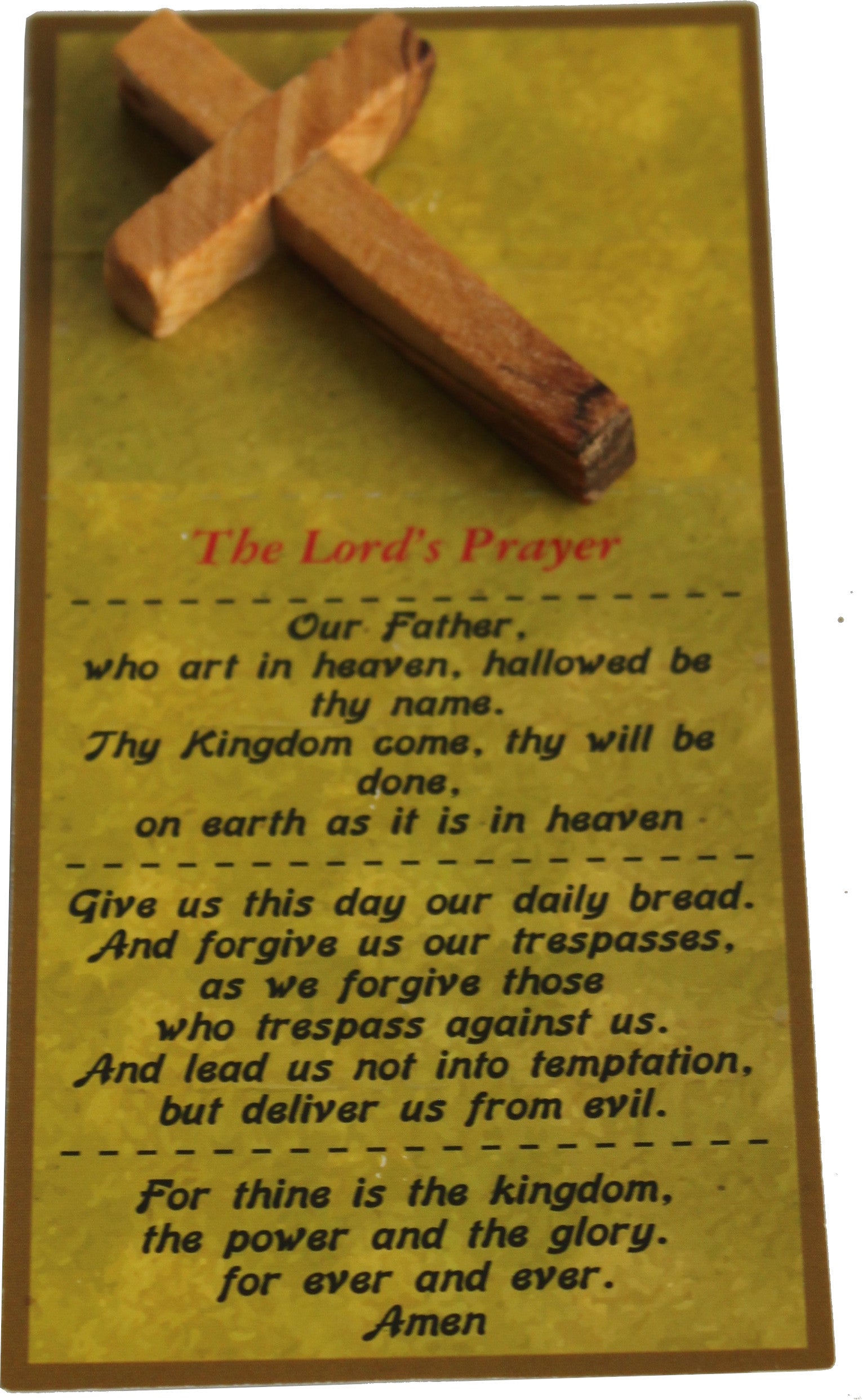  Holy Land Market Bethlehem Olive Wood 50x30 mm olive wood rosary cross (2x1.2)、mySite、elrpsem3k