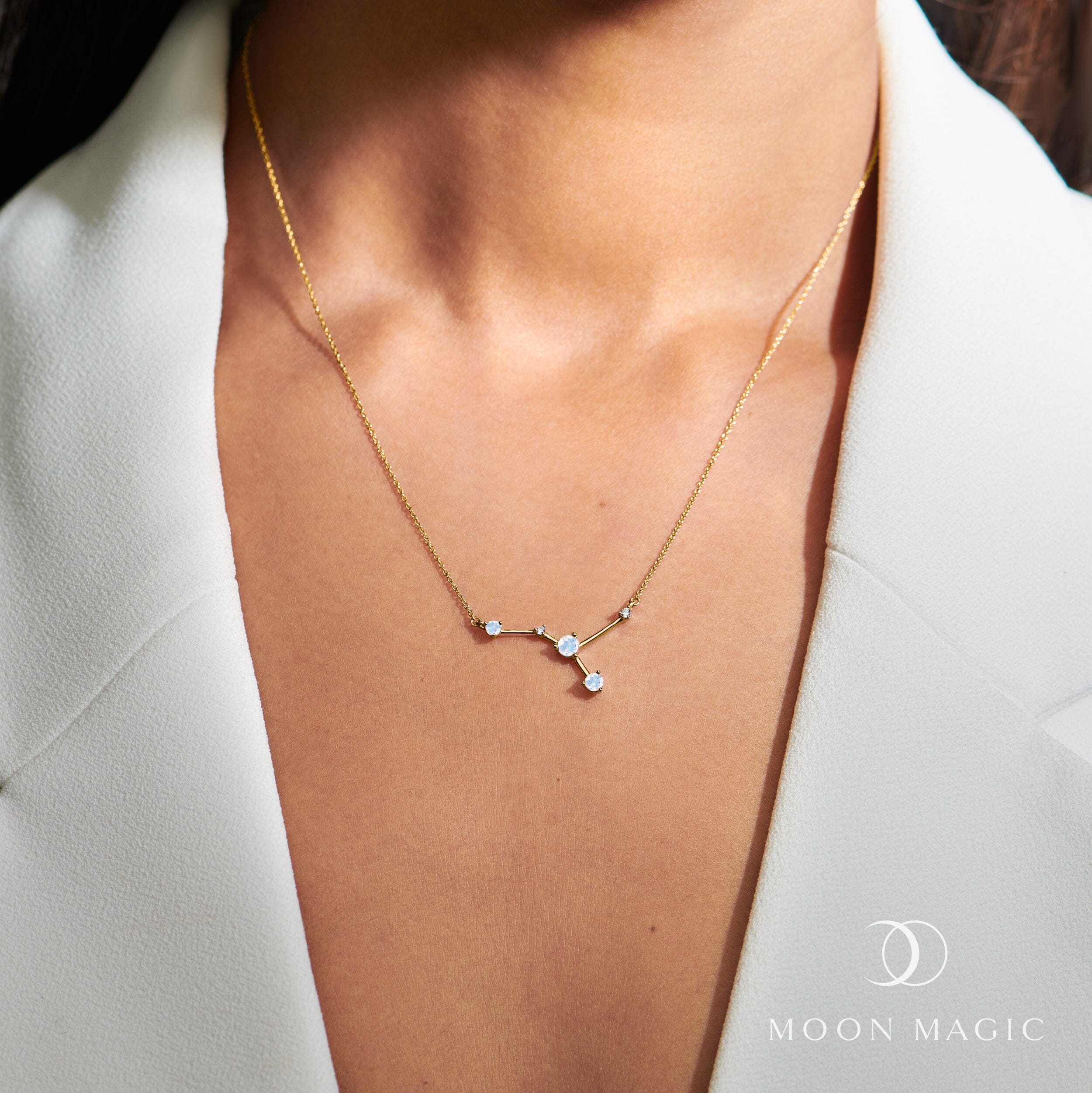 Moonstone Necklace - Cancer Zodiac Constellation、mySite、hinf8tx79
