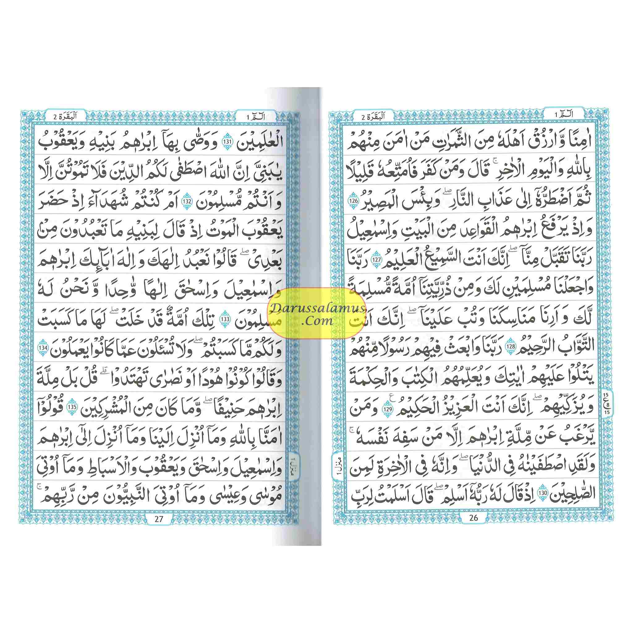 The Quran Arabic Only , 13 Lines Pakistani / Indian/ Persian Script (Size 9.8 x 7.0 Inch), Ref 108、mySite、topwebapps
